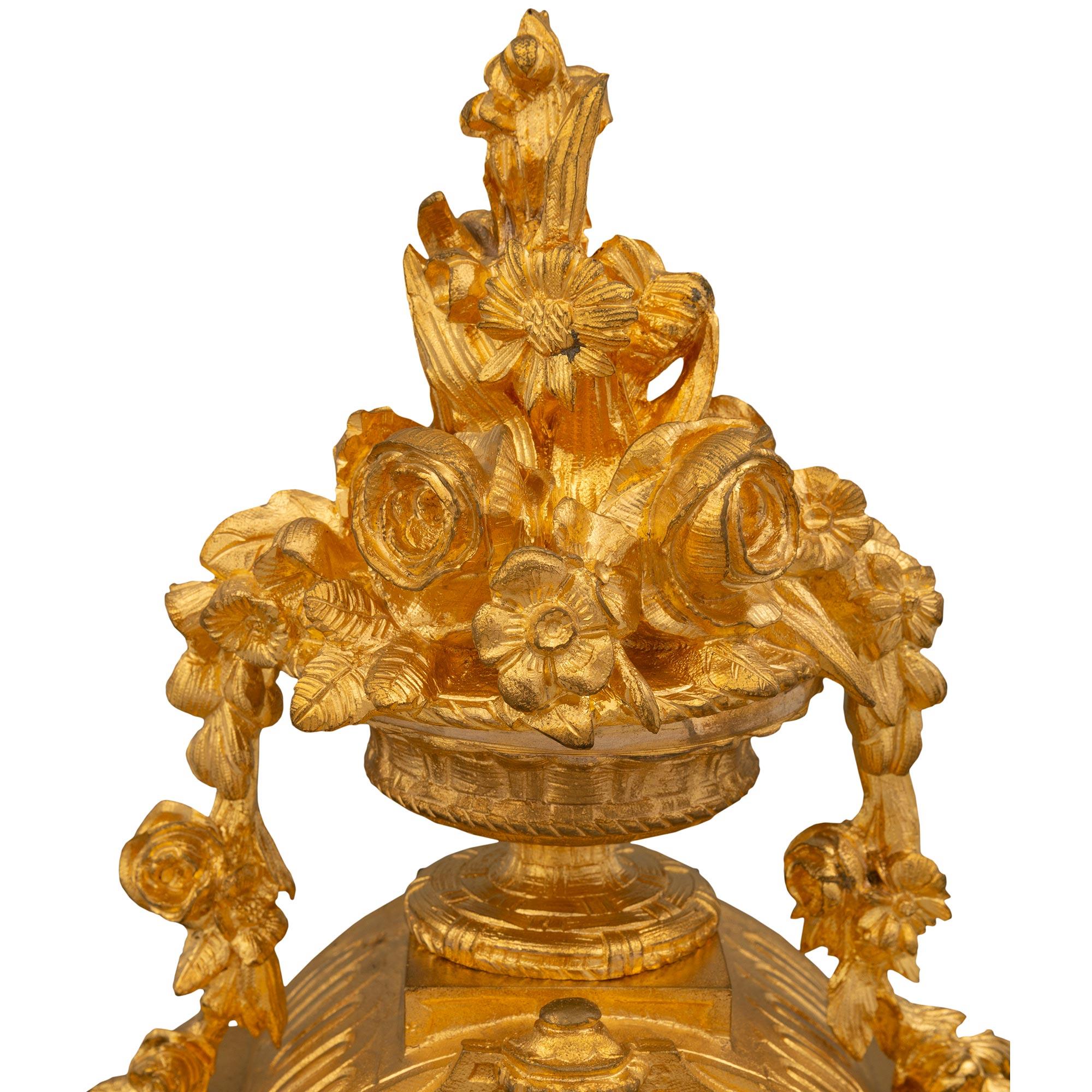 French 19th century Louis XVI st. Sévres Porcelain, patinated Bronze and Ormolu For Sale 1