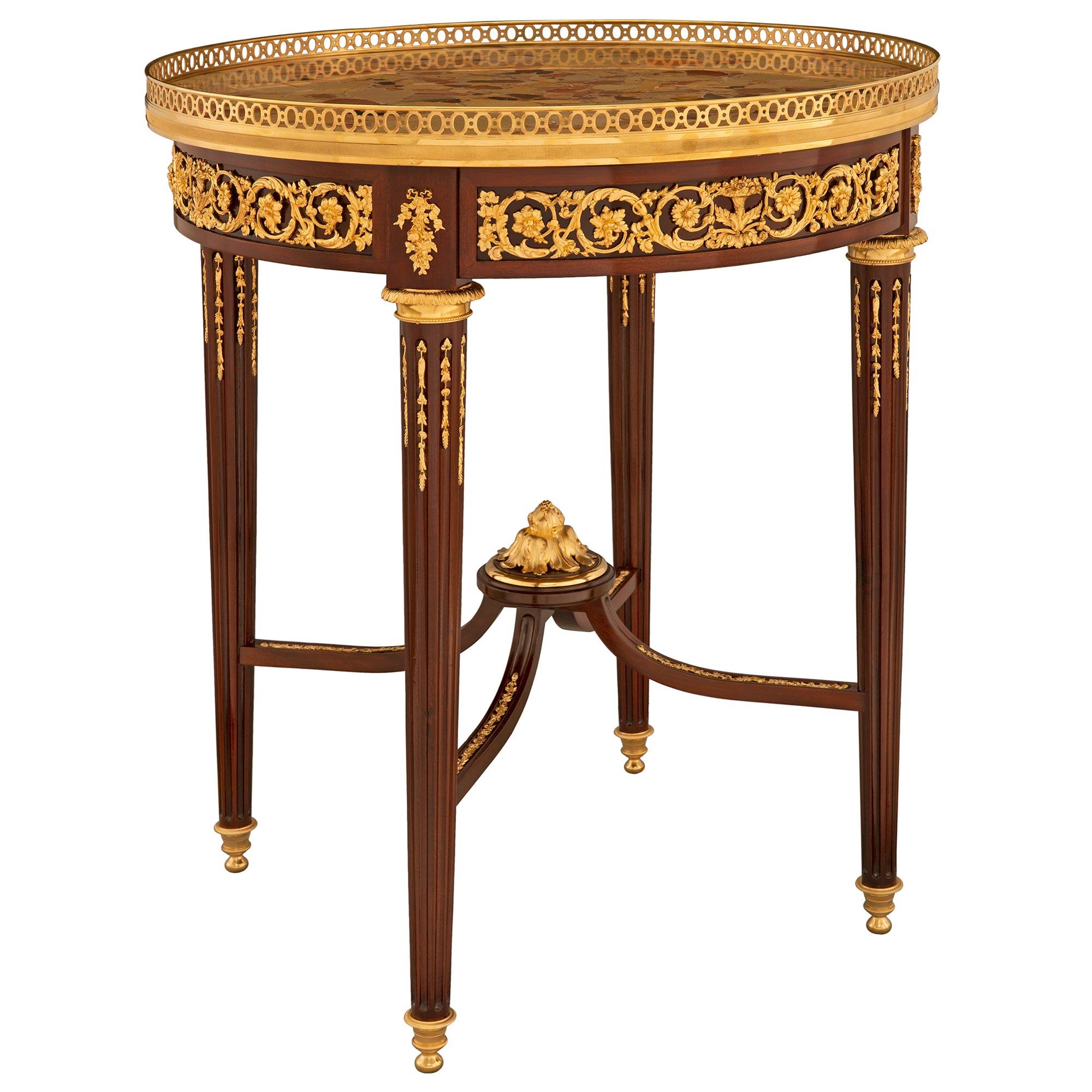 French 19th Century Louis XVI St. Side Table Attributed To François Linke In Good Condition In West Palm Beach, FL
