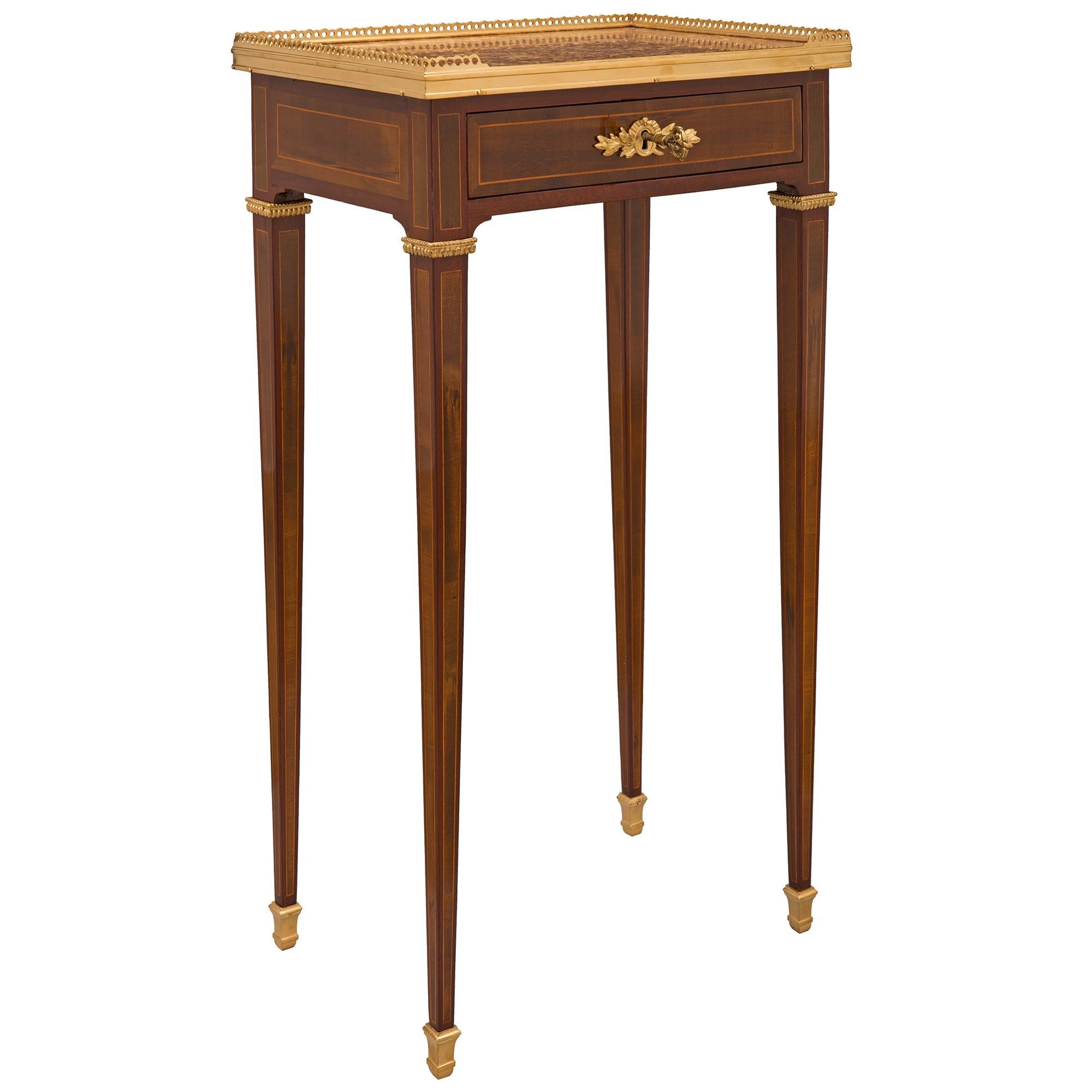 French 19th Century Louis XVI St. Side Table In Good Condition For Sale In West Palm Beach, FL