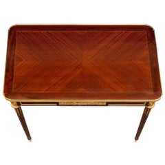 French 19th Century Louis XVI St. Side Table or Desk, Attributed To Linke