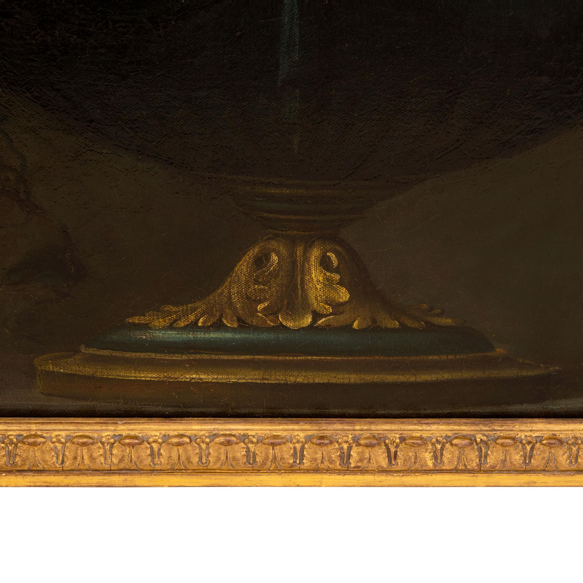 Toile Nature morte française du 19ème siècle de style Louis XVI en vente