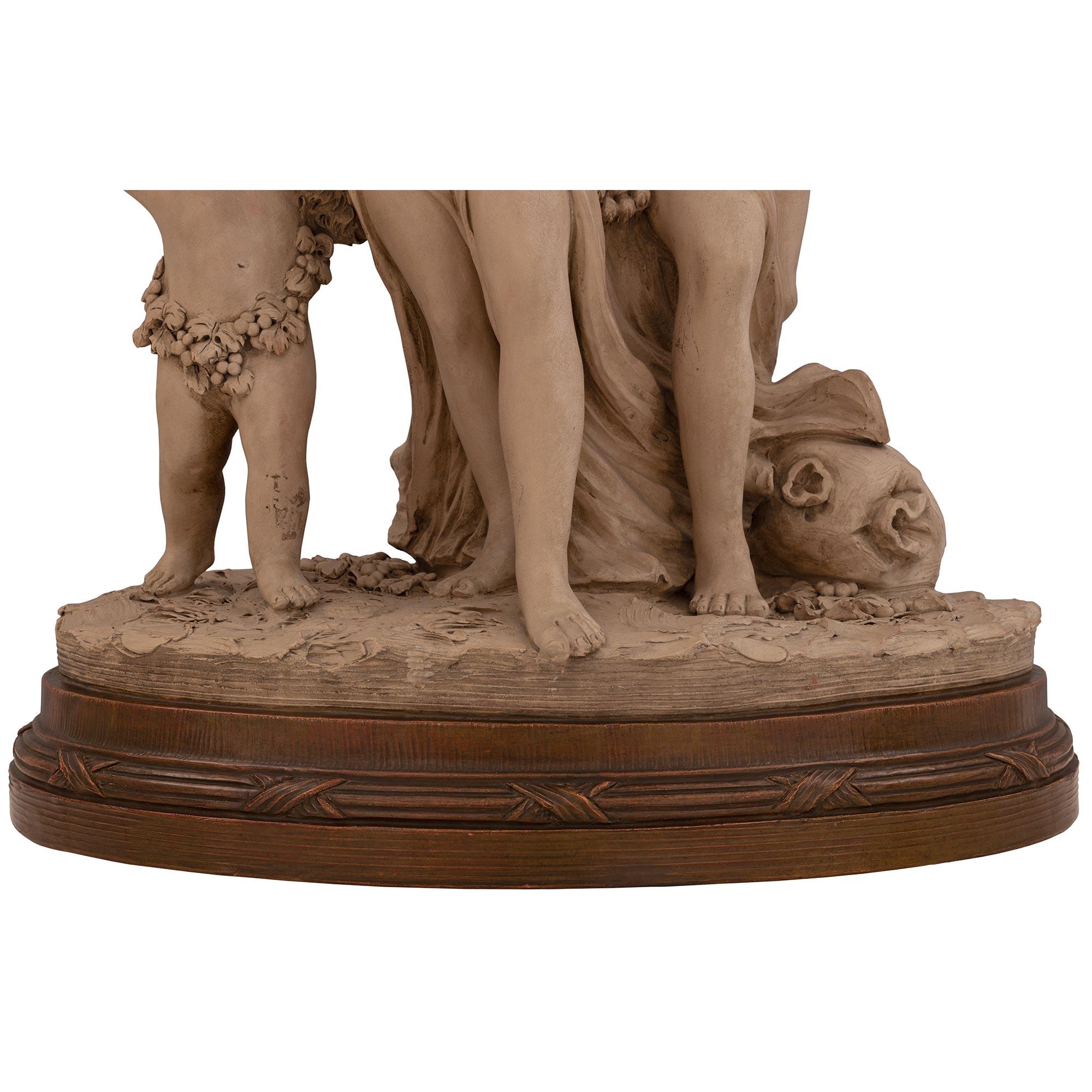 Französische Terrakotta-Statue im Louis-XVI-Stil des 19. Jahrhunderts, signiert Clodion im Angebot 4