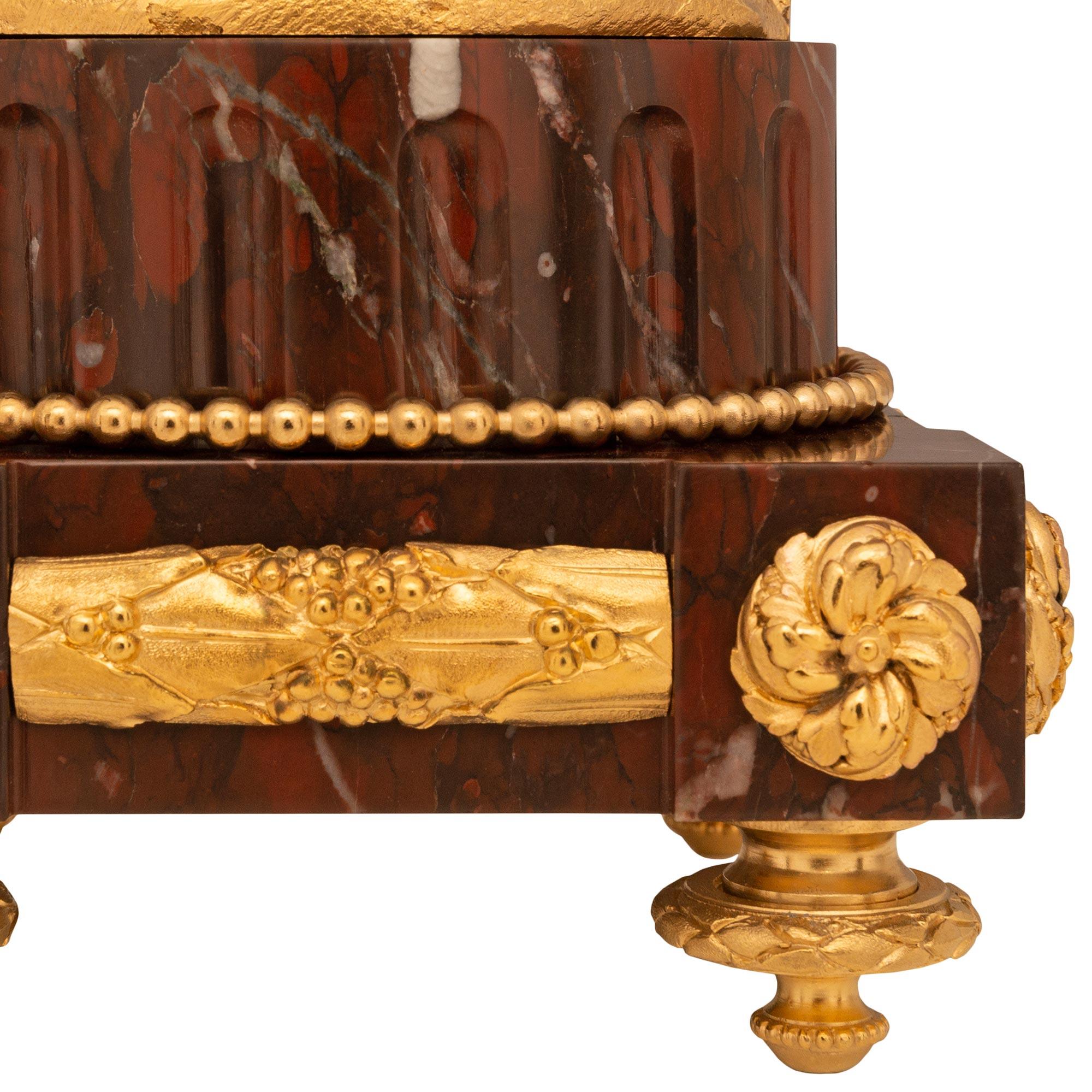 French 19th Century Louis XVI St. Three Piece Garniture Set, Signed Denière For Sale 4