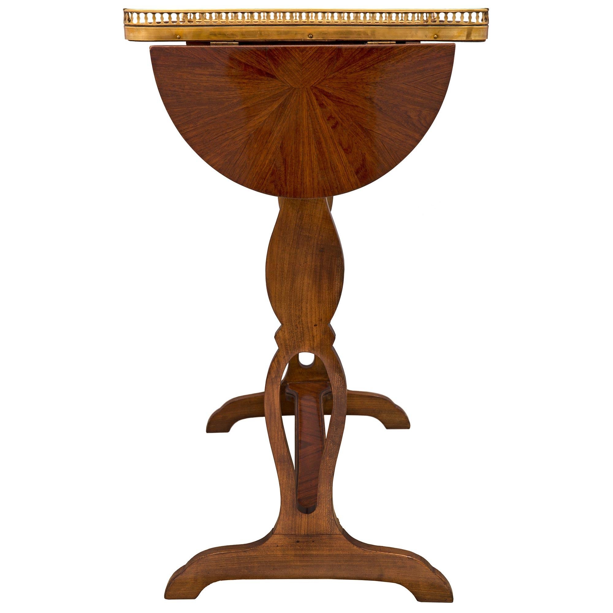 French 19th Century Louis XVI St. Tulipwood and Ormolu Side Table For Sale 2