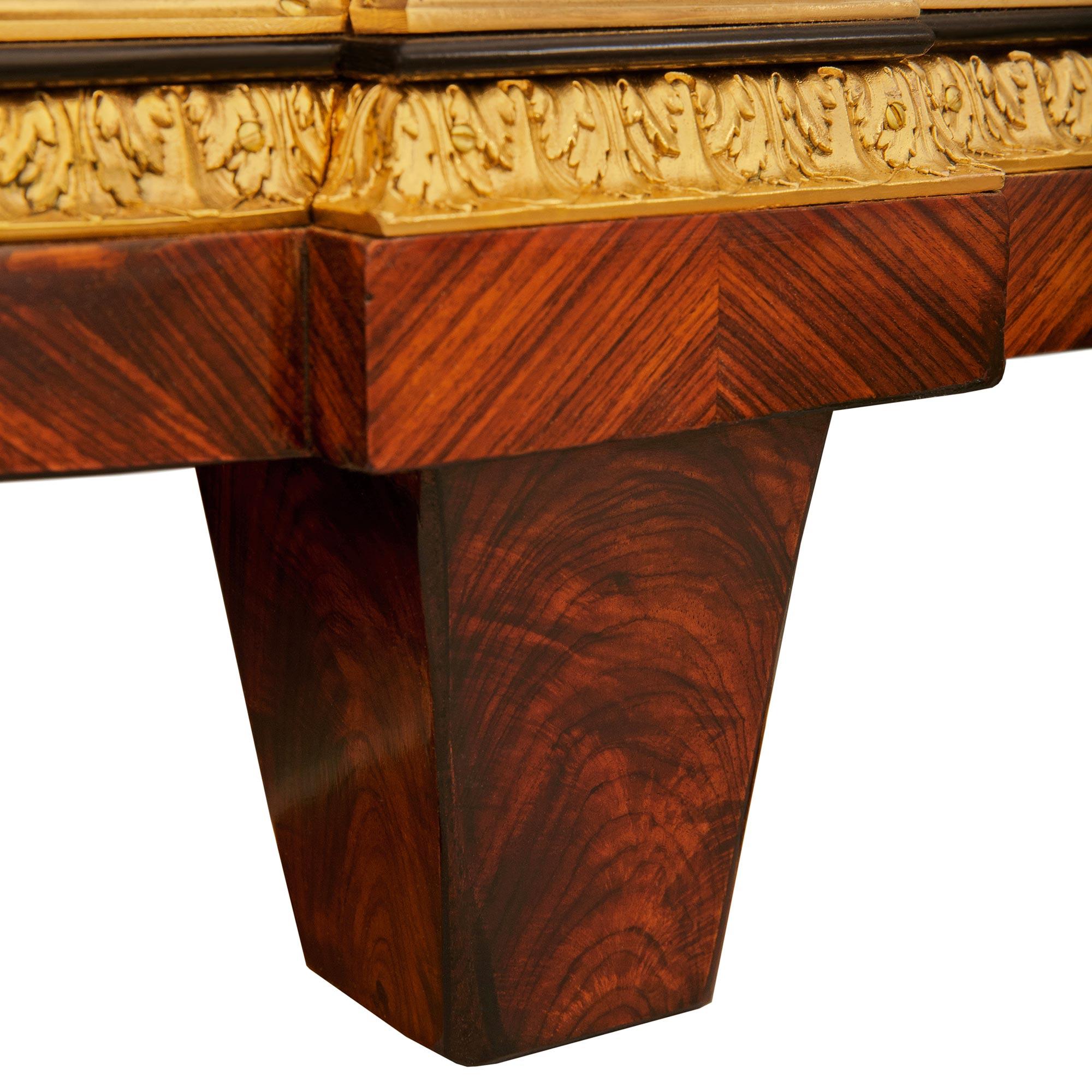 Buffet francese del XIX secolo in stile Luigi XVI in legno di tulipano, Kingwood, Ormolu e marmo in vendita 4