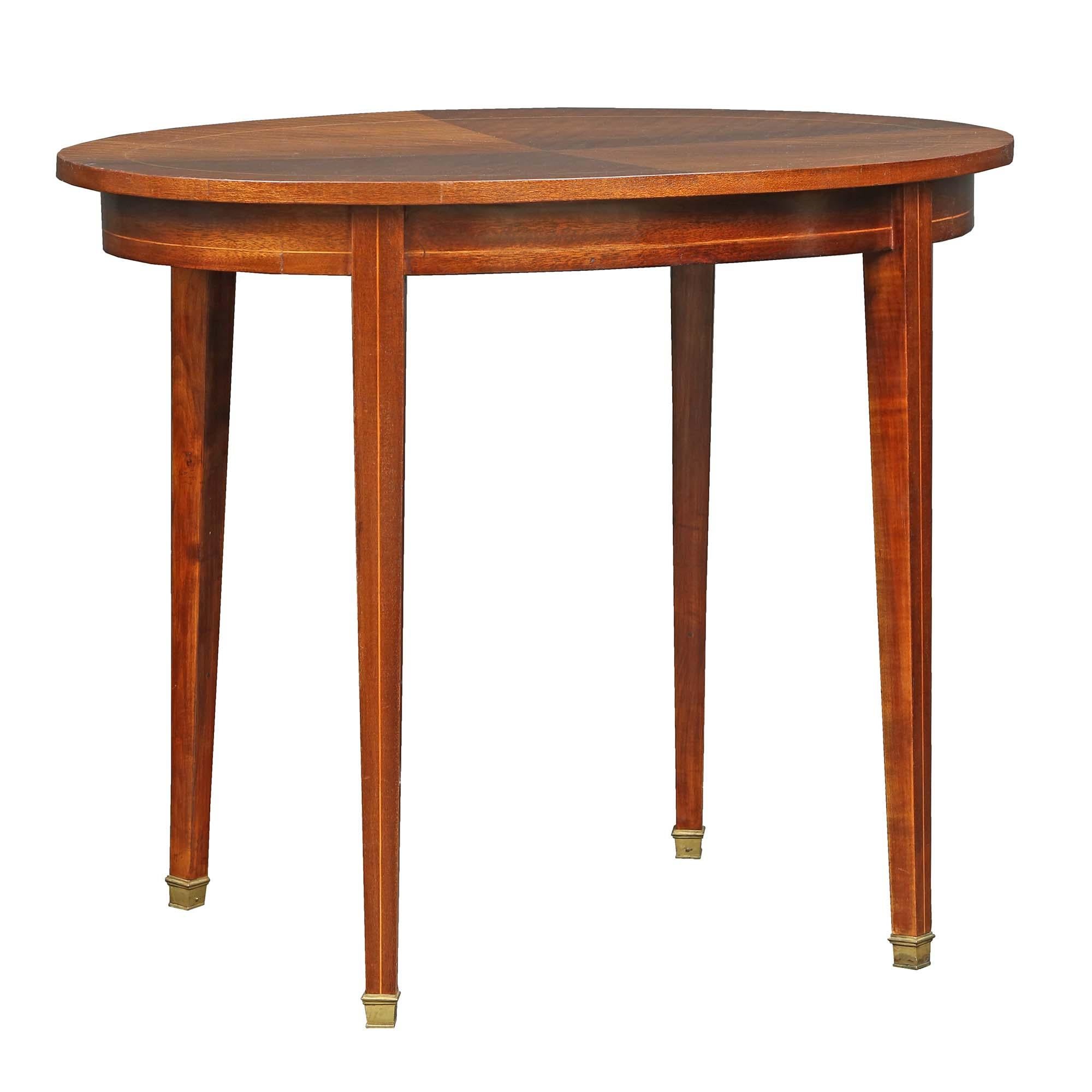 French 19th Century Louis XVI St. Tulipwood Side Table In Good Condition For Sale In West Palm Beach, FL