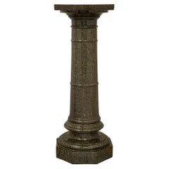 Antique French 19th Century Louis XVI St. Vert De Patricia Marble Pedestal Column