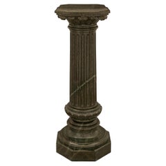 French 19th Century Louis XVI St. Vert Patricia Marble Pedestal