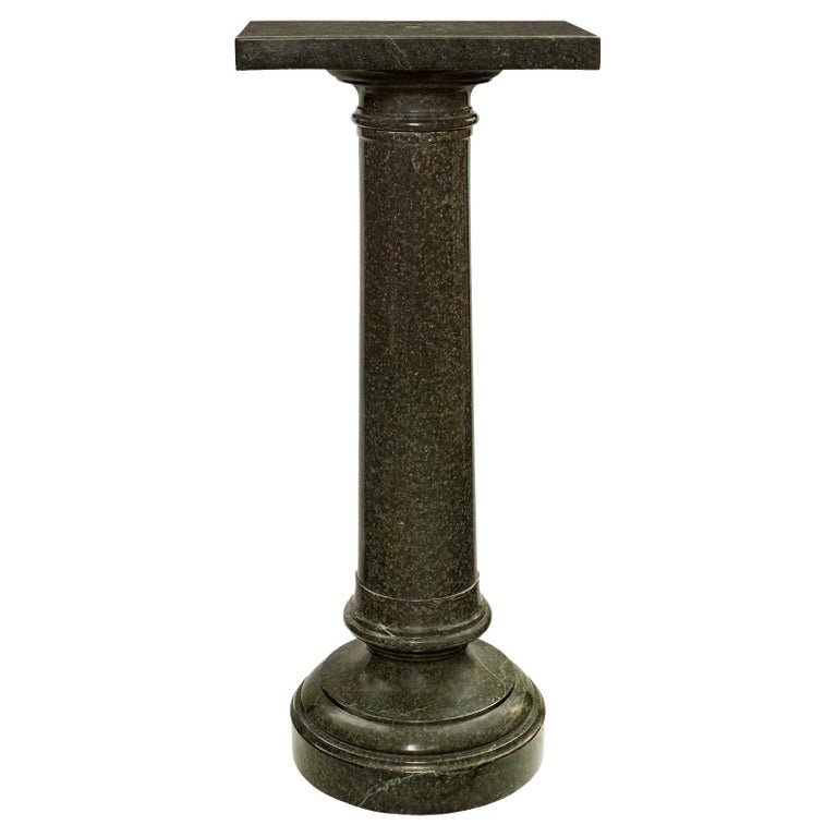 French 19th Century Louis XVI St. Verte Marble Pedestal For Sale at 1stDibs