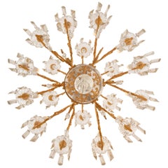 French 19th Century Louis XVI Style Baccarat Crystal and Ormolu Chandelier