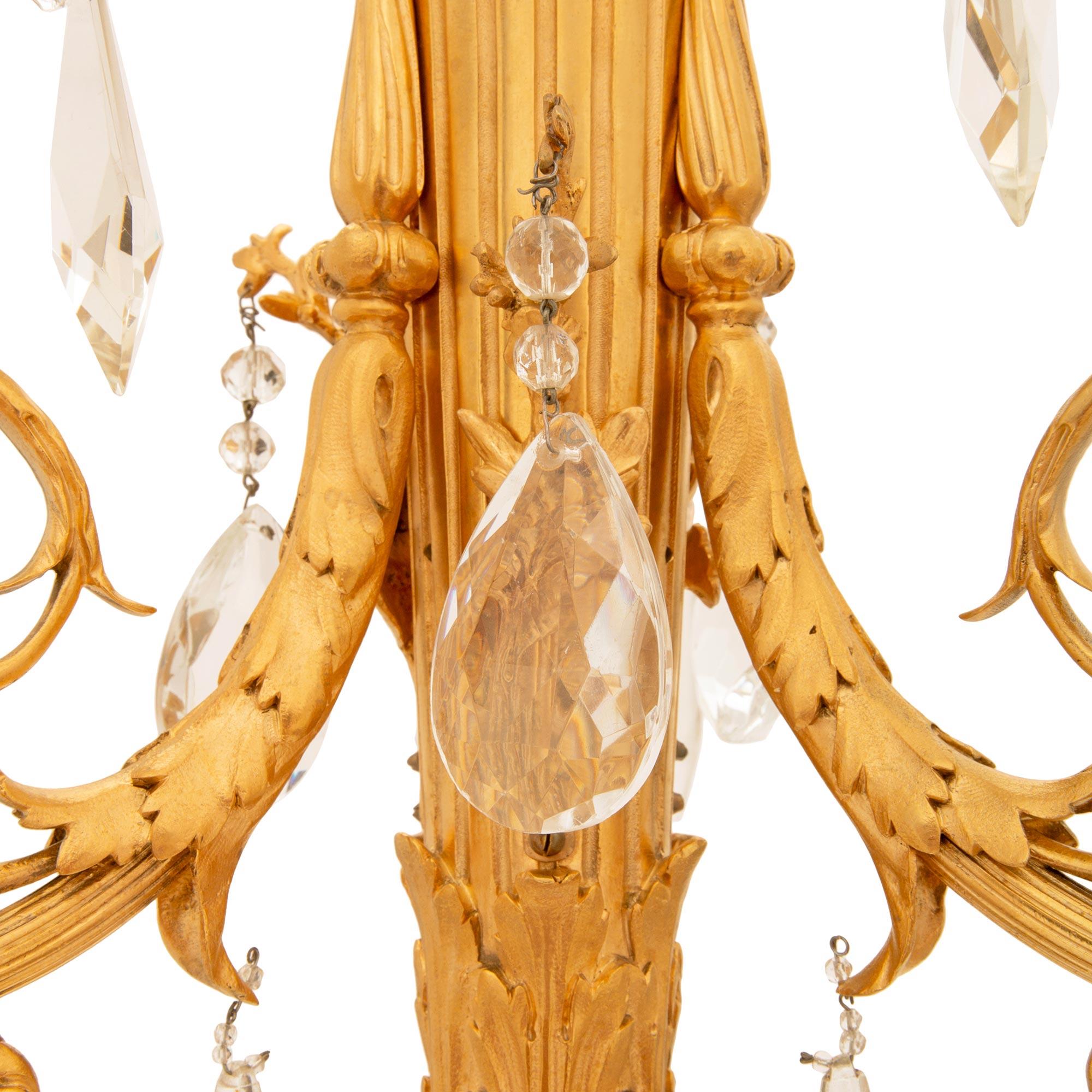 Araña francesa del siglo XIX de cristal y ormolu de Baccarat del s. XVI en venta 1