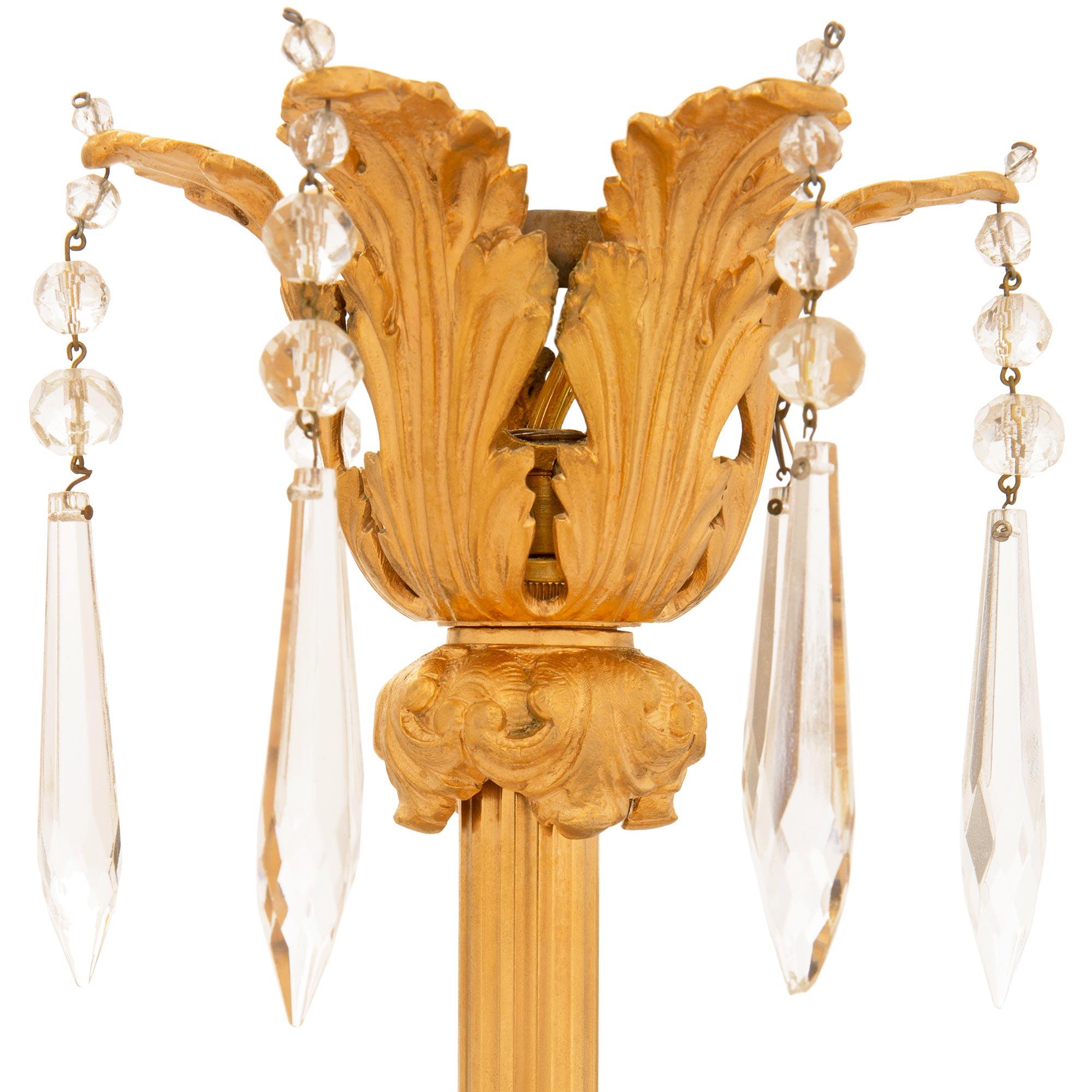 Araña francesa del siglo XIX de cristal y ormolu de Baccarat del s. XVI Francés en venta