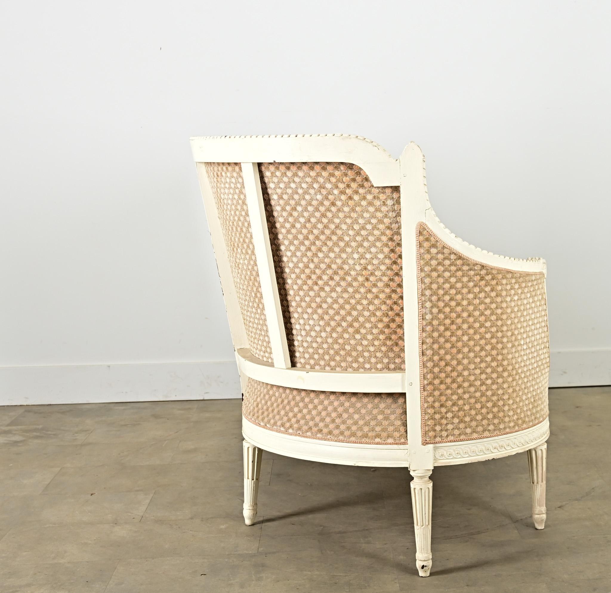 Tappezzeria Banquette francese del XIX secolo in stile Luigi XVI in vendita