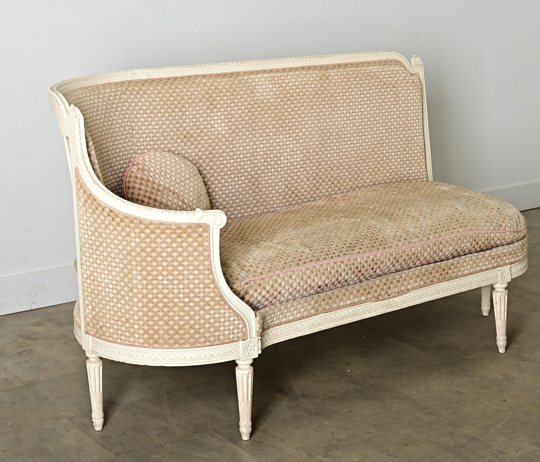 Banquette francese del XIX secolo in stile Luigi XVI in vendita 3