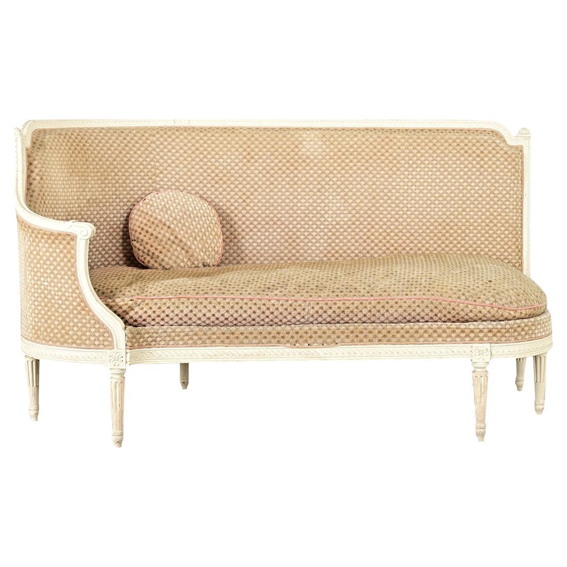 Banquette francese del XIX secolo in stile Luigi XVI in vendita