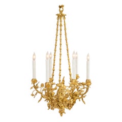 French 19th Century Louis XVI Style Belle Époque Chandelier Attributed to Dasson