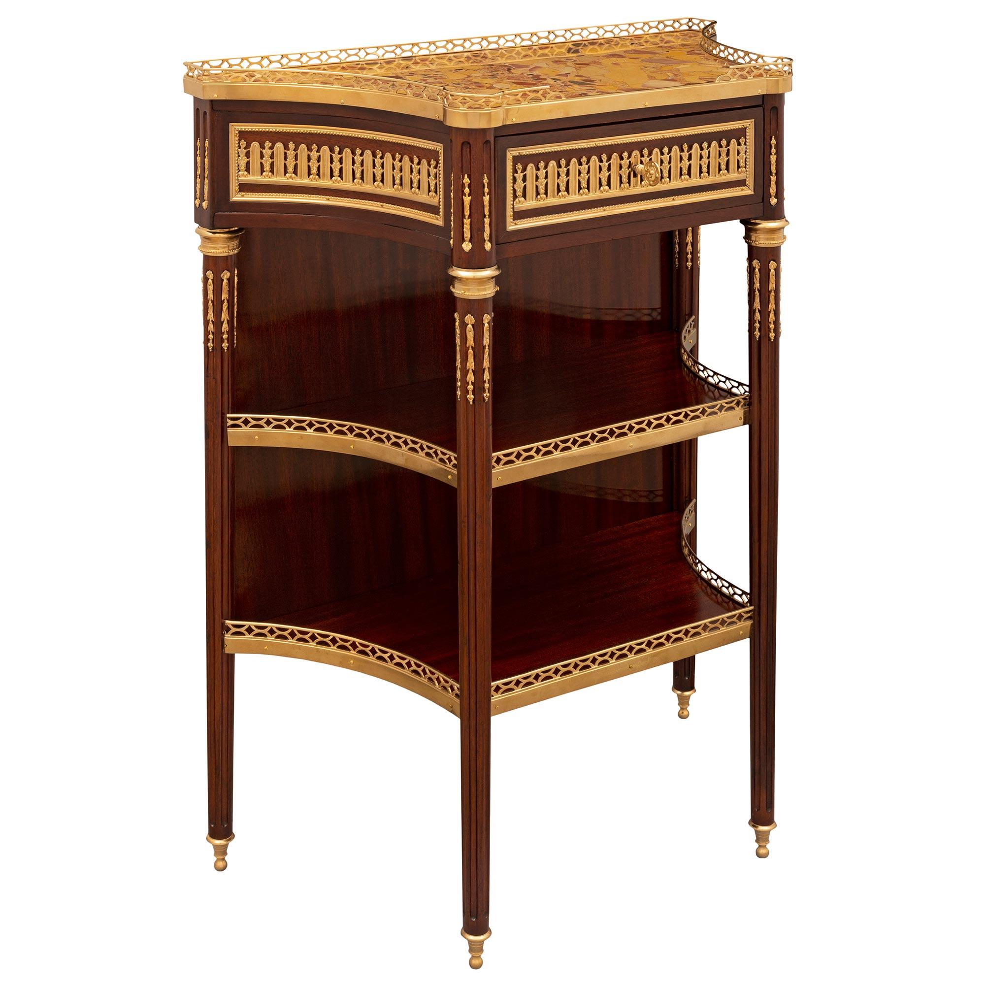 French 19th Century Louis XVI Style Belle Époque Period Console In Good Condition For Sale In West Palm Beach, FL