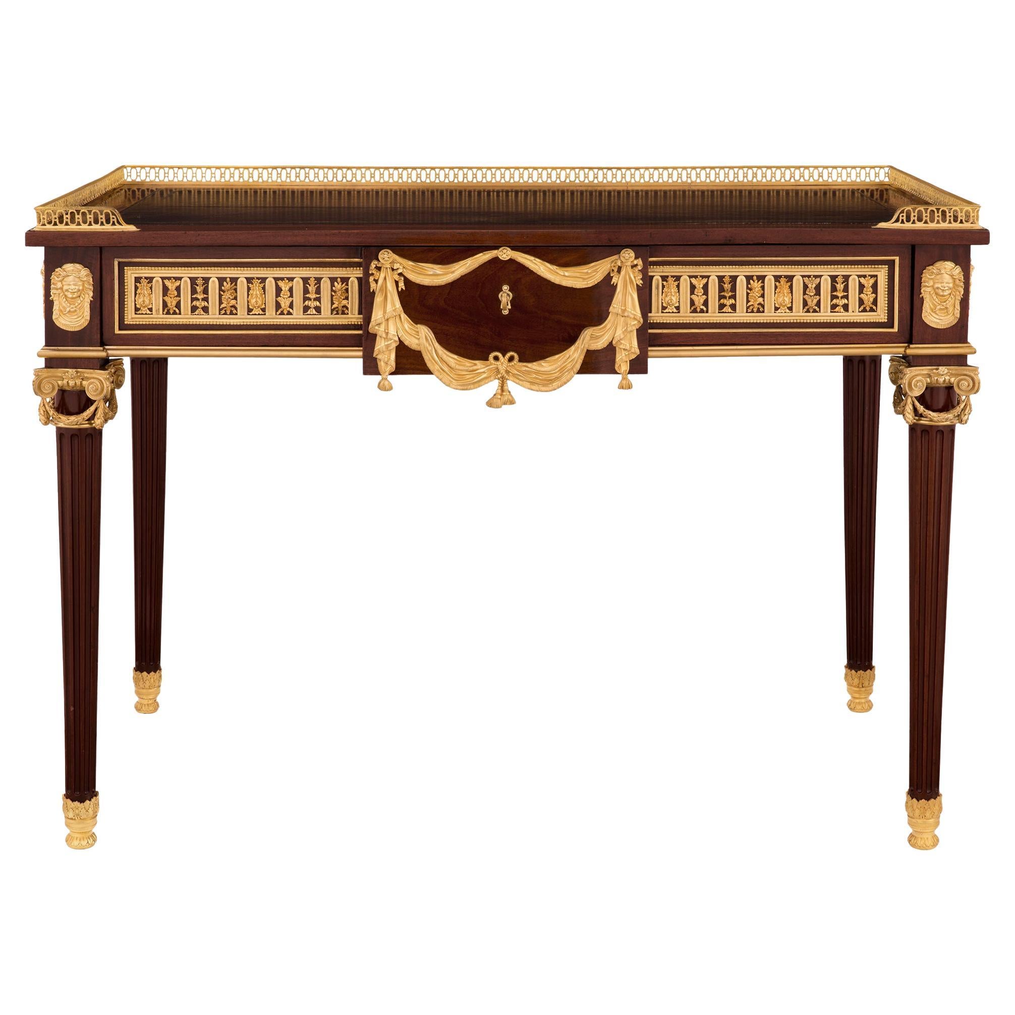 French 19th Century Louis XVI Style Belle Époque Period Desk For Sale