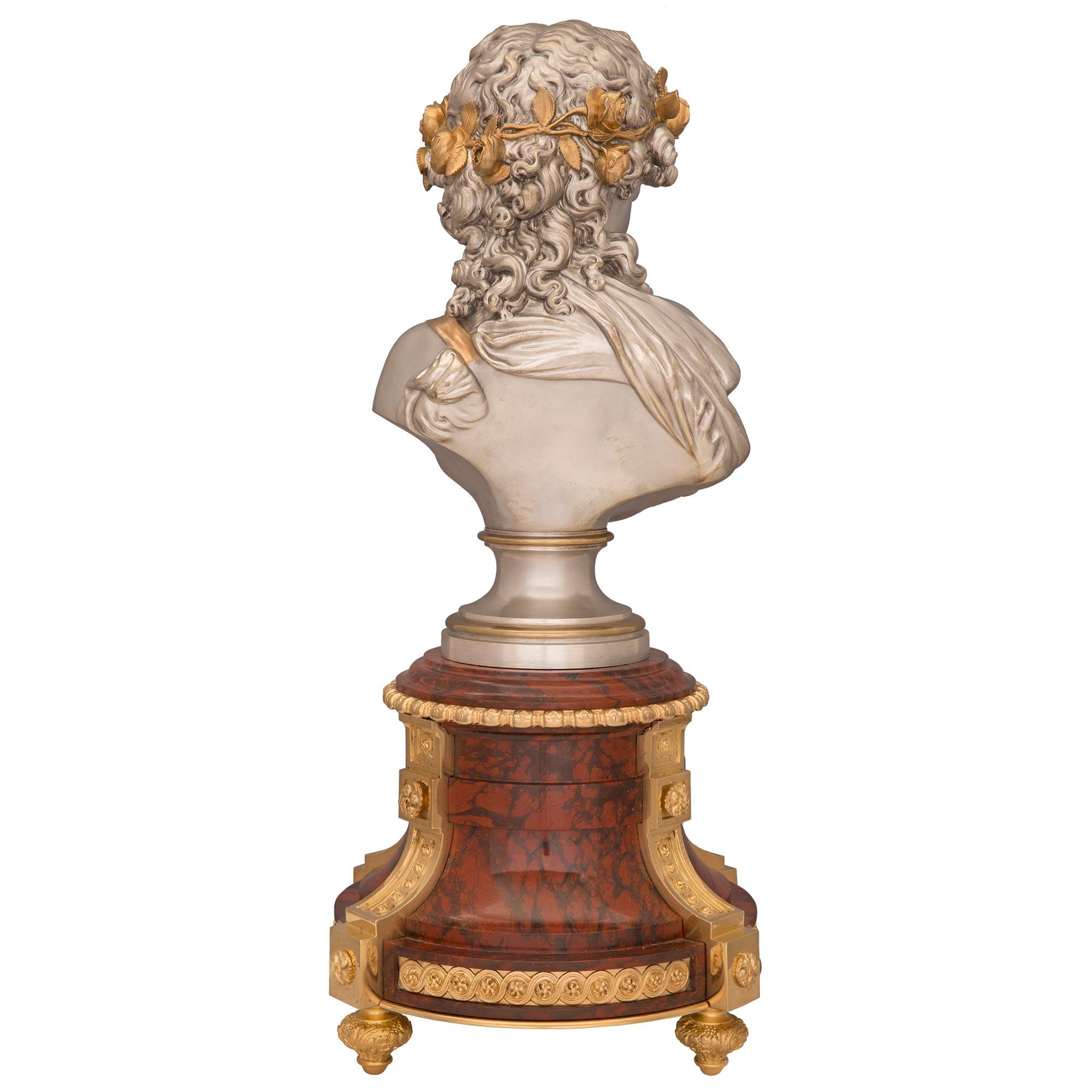 Marble French 19th Century Louis XVI Style Belle Époque Period Garniture Set For Sale