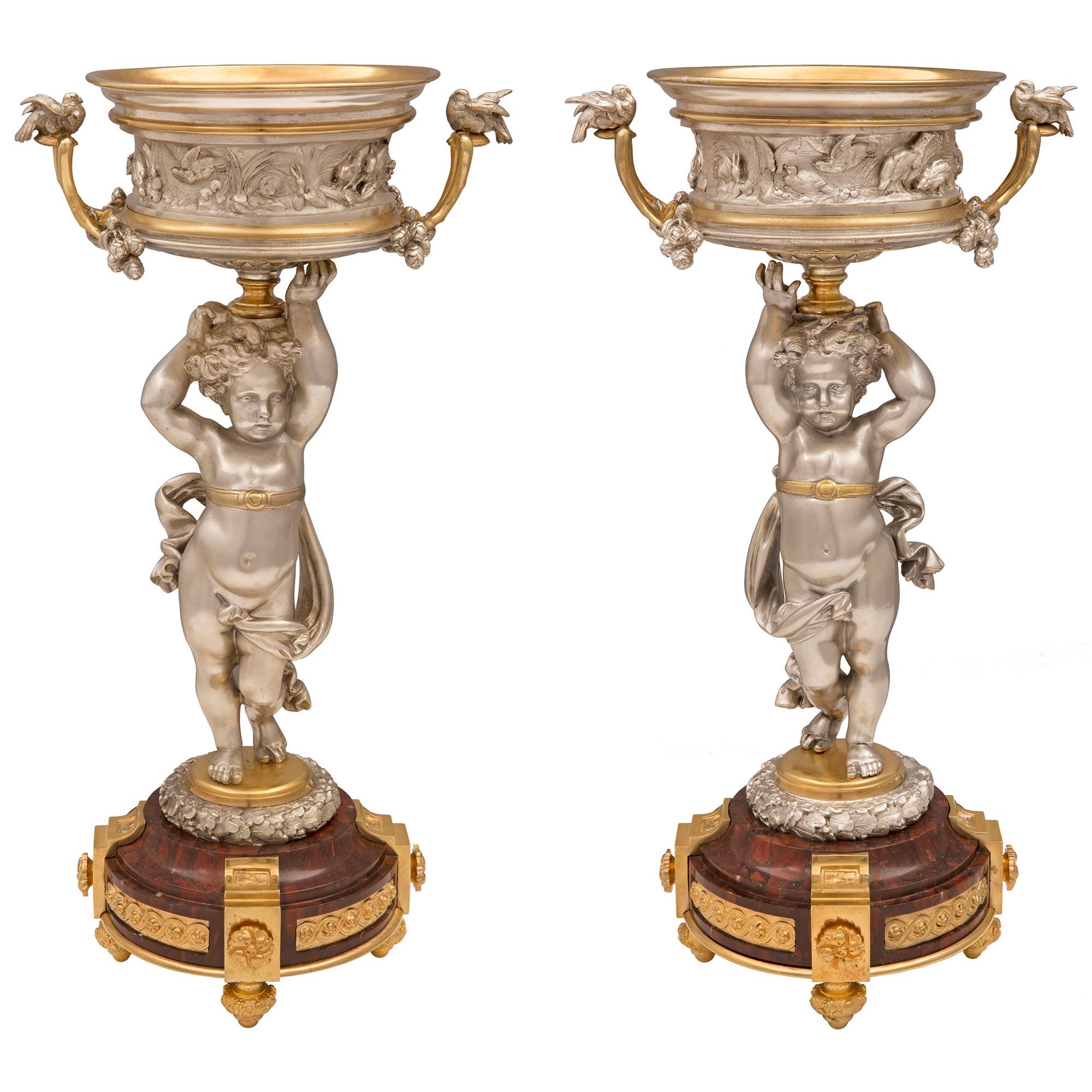 French 19th Century Louis XVI Style Belle Époque Period Garniture Set For Sale 3