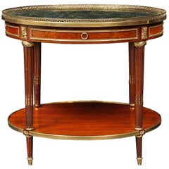 French 19th Century Louis XVI Style Bouillon Table, Signed Tahan