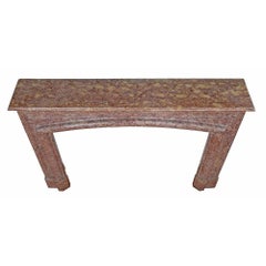 French 19th Century Louis XVI Style Brocatelle D’Espagne Marble Mantle