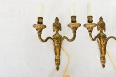 French 19th Century Louis XVI Style Bronze Sconces