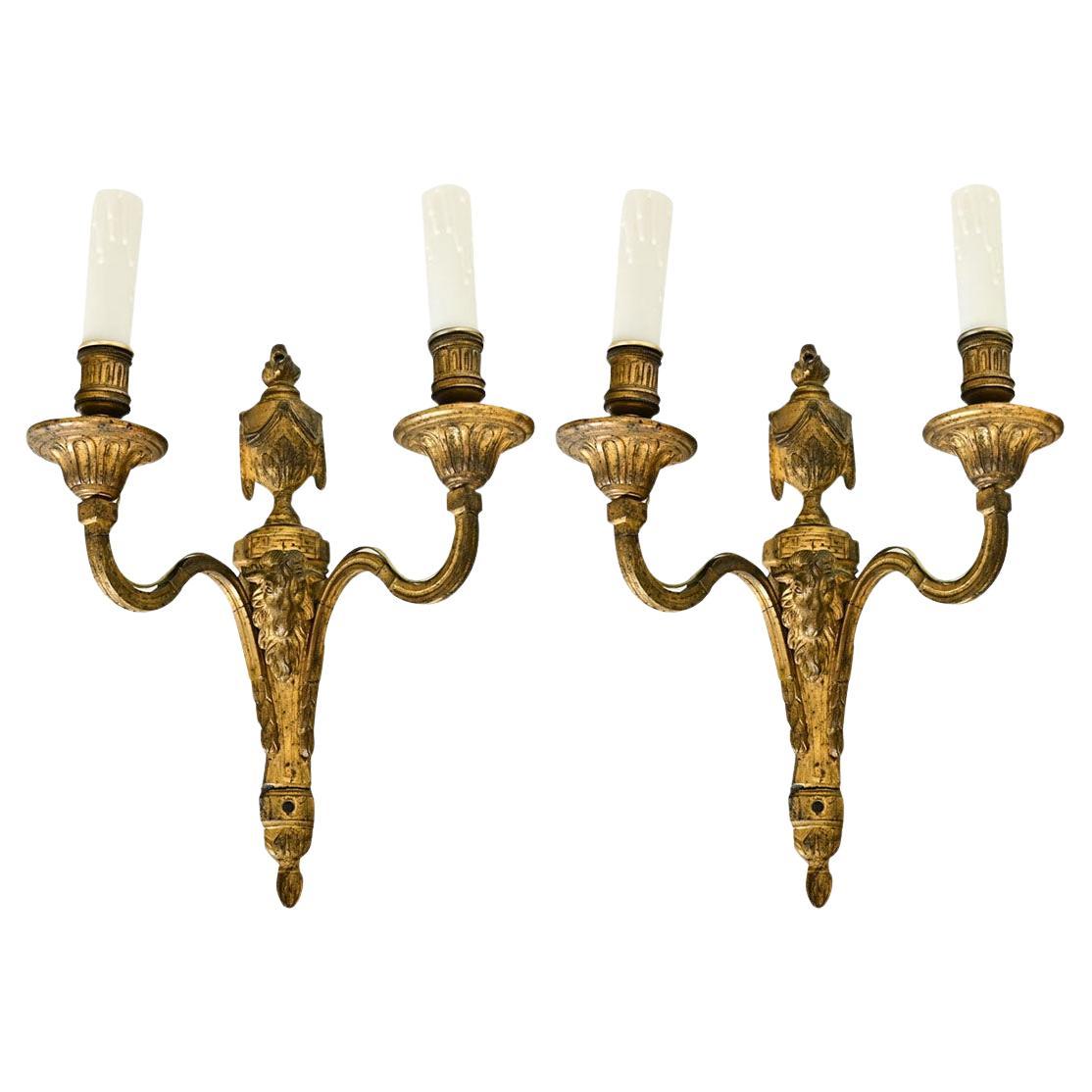 Appliques en bronze de style Louis XVI du XIXe siècle