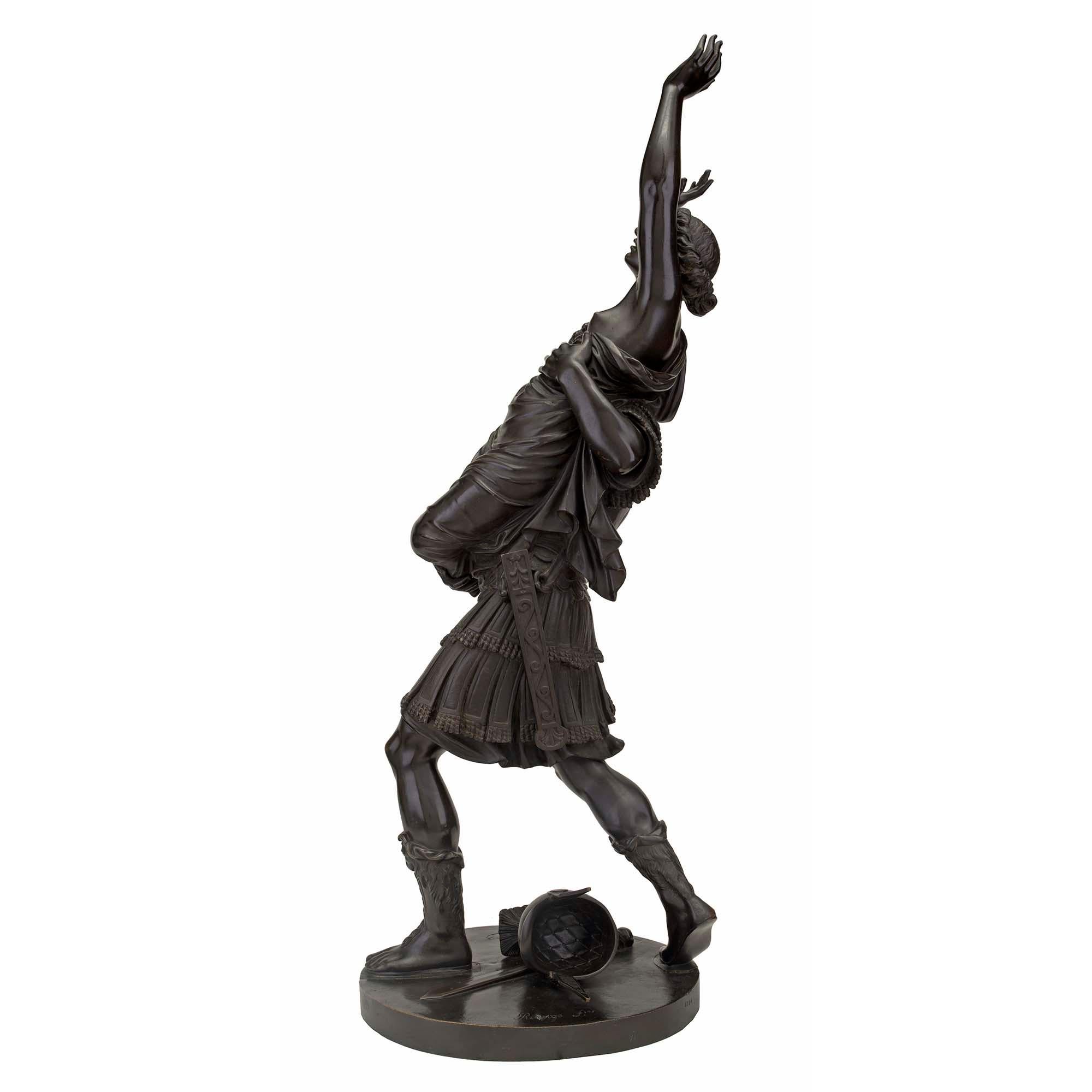 French 19th Century Louis XVI Style Bronze Statue of L'Enlevement des Sabines In Good Condition For Sale In West Palm Beach, FL