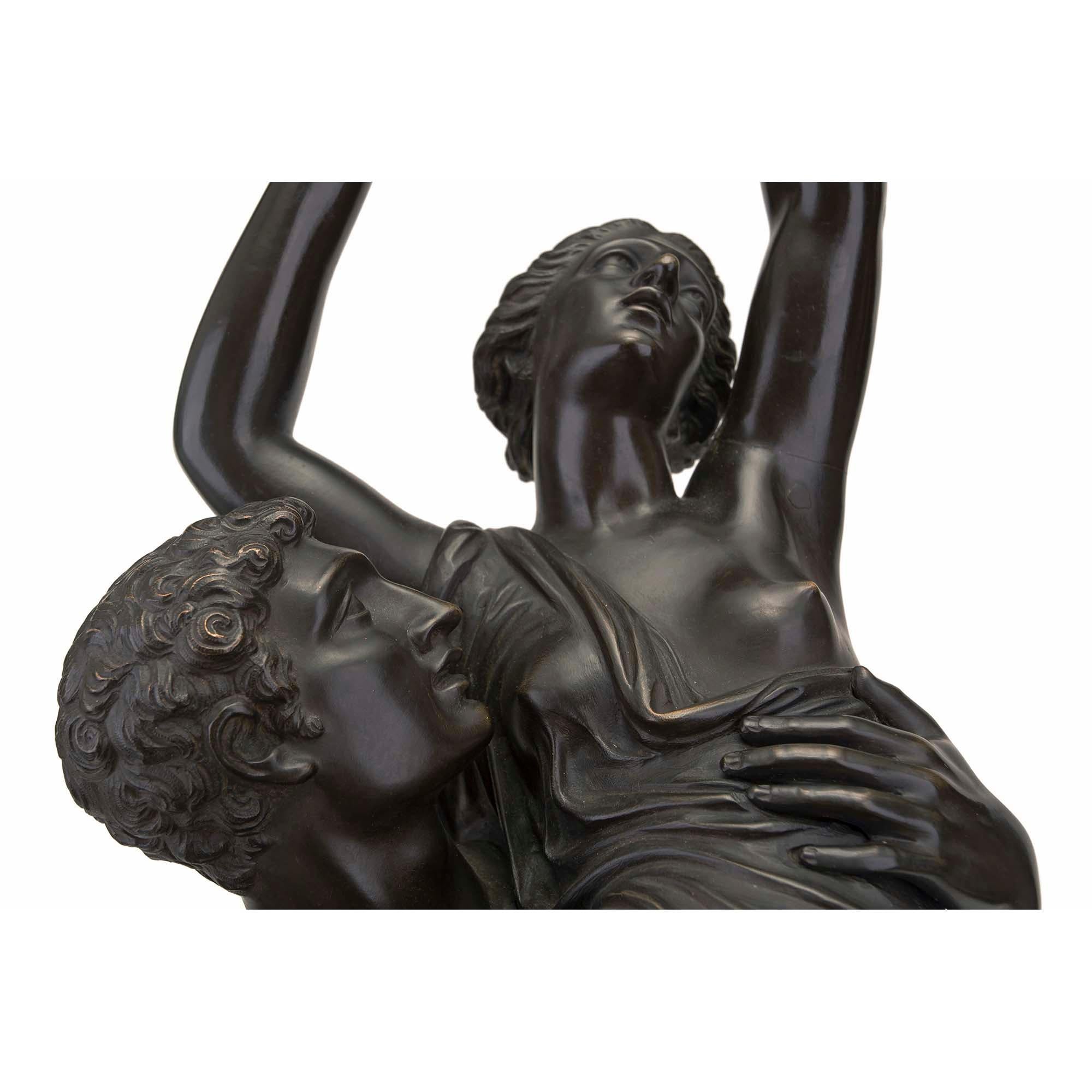 French 19th Century Louis XVI Style Bronze Statue of L'Enlevement des Sabines For Sale 1