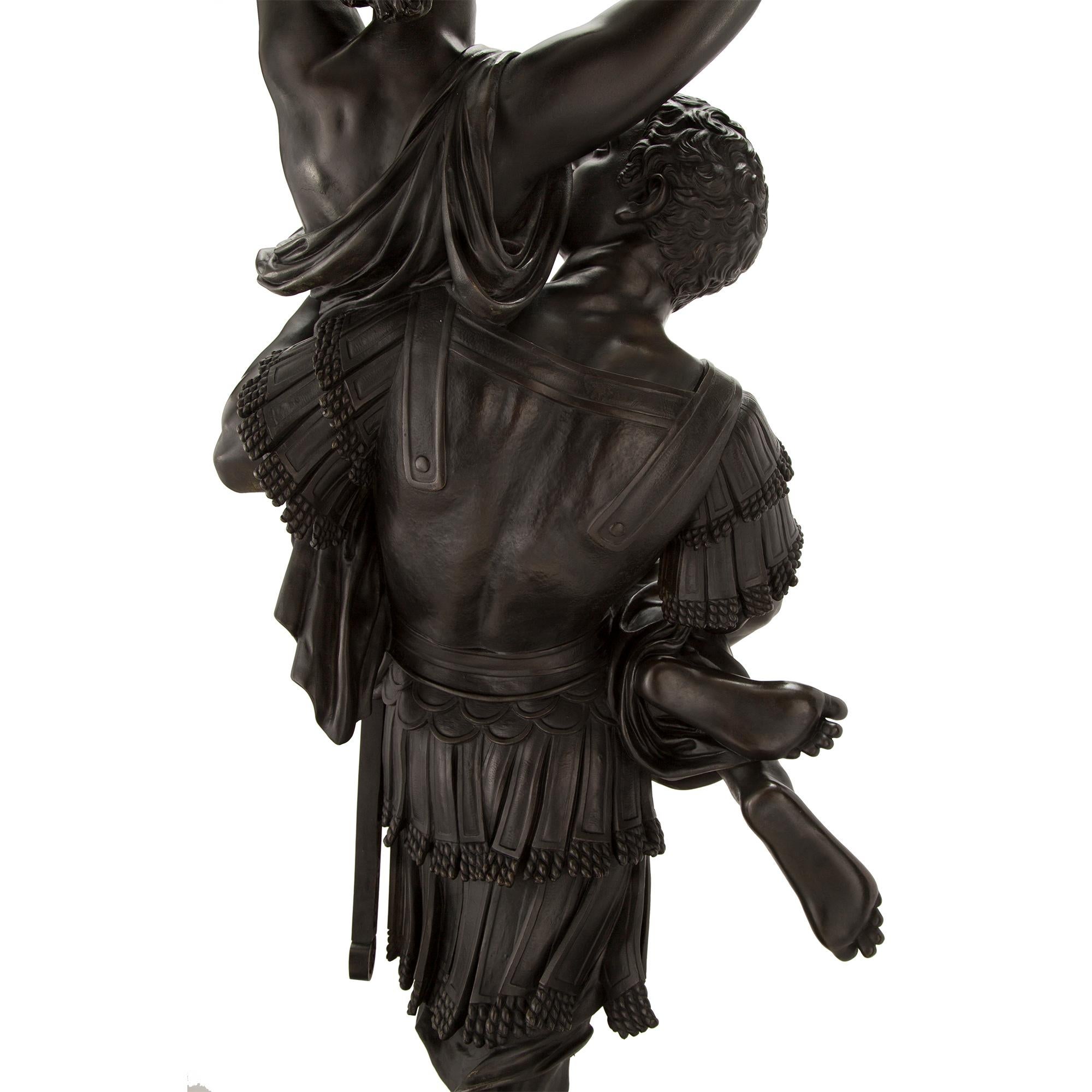 French 19th Century Louis XVI Style Bronze Statue of L’Enlevement Des Sabines For Sale 3