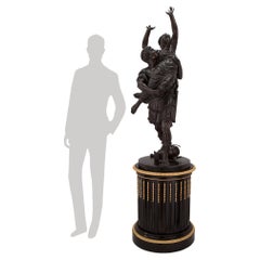 French 19th Century Louis XVI Style Bronze Statue of L’Enlevement Des Sabines
