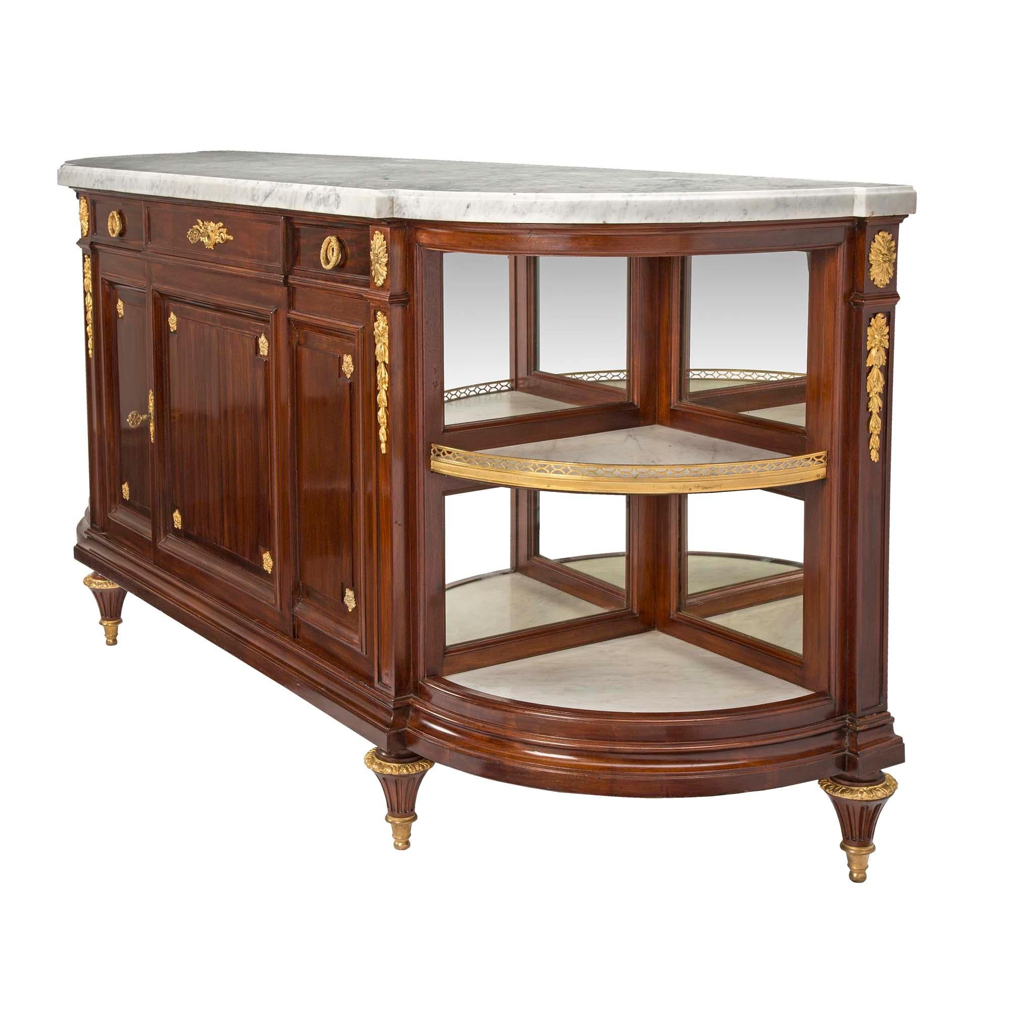 French 19th Century Louis XVI Style Buffet, Signed Krieger In Good Condition For Sale In West Palm Beach, FL