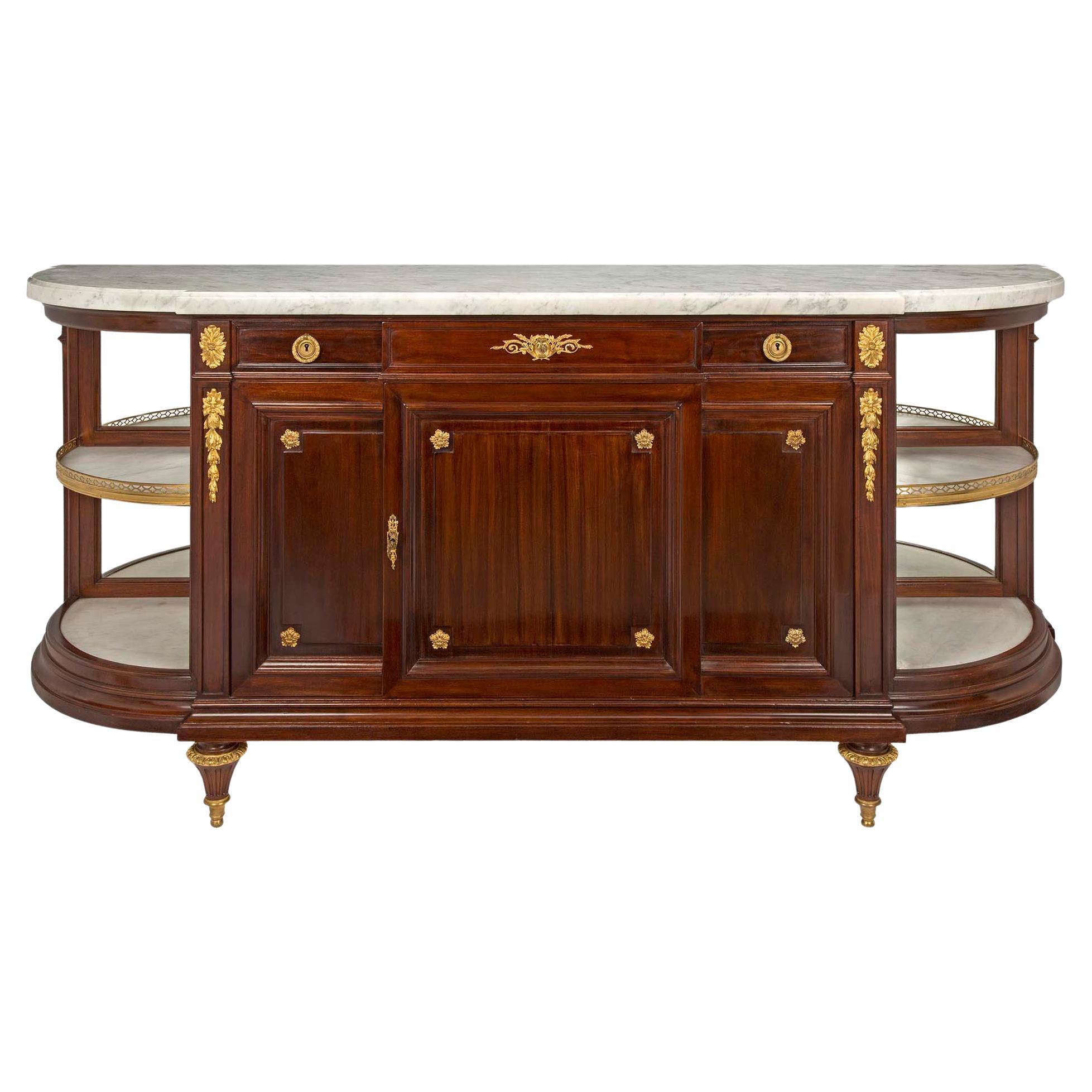 French 19th Century Louis XVI Style Buffet, Signed Krieger For Sale