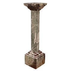 French 19th Century Louis XVI Style Campan Rubané Marble Pedestal Column