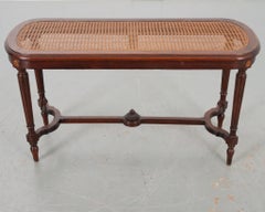 French 19th Century Louis XVI Style Cane Bench