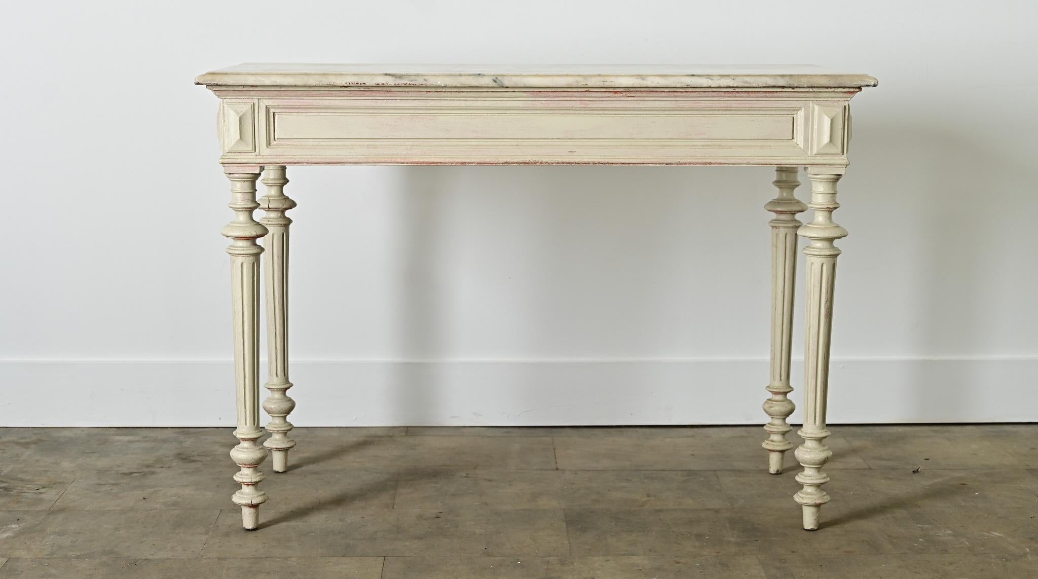 Carved French 19th Century Louis XVI Style Center Table For Sale
