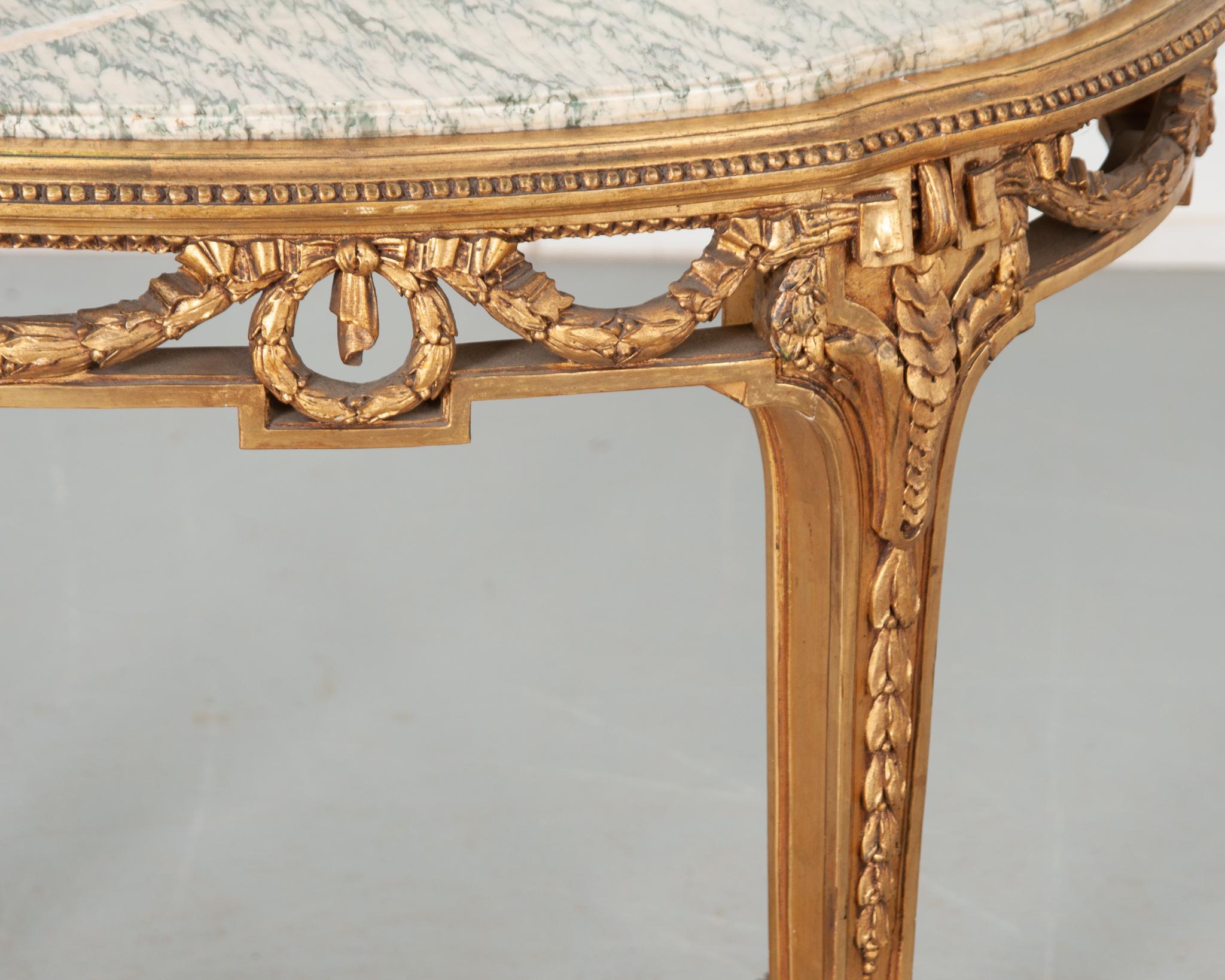 Marble French 19th Century Louis XVI Style Center Table For Sale
