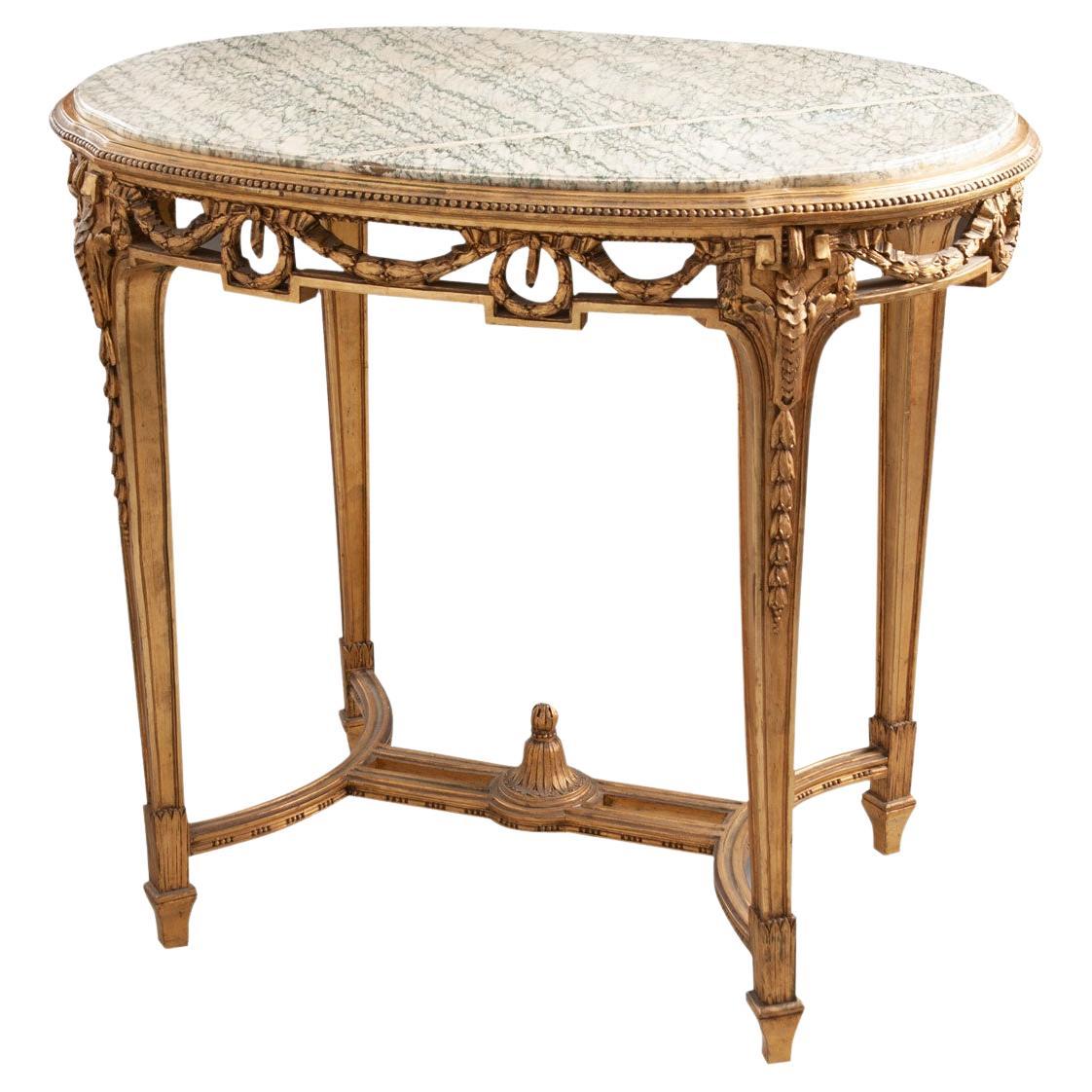 Table centrale française de style Louis XVI du XIXe siècle