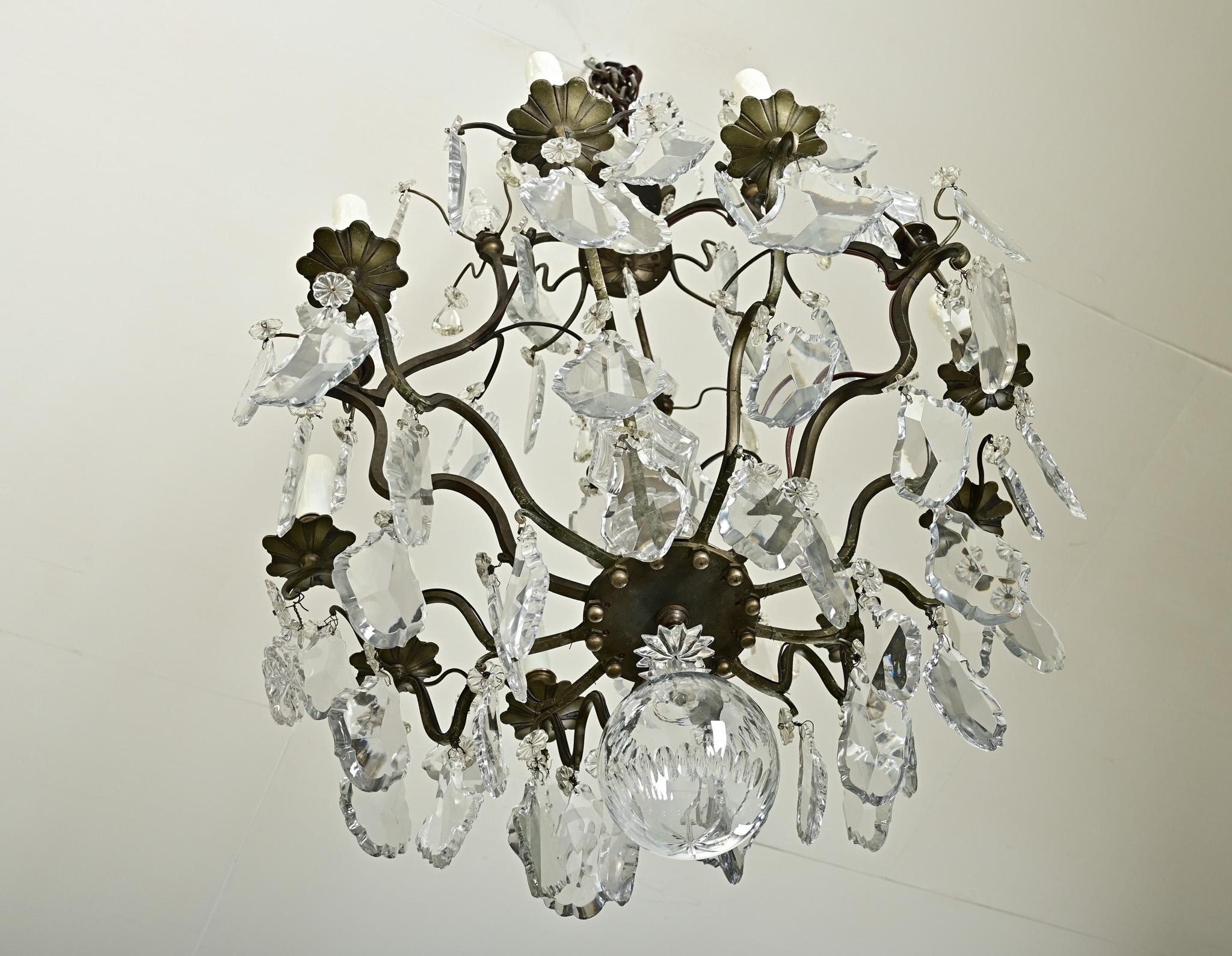 Lustre français du 19ème siècle de style Louis XVI en vente 6