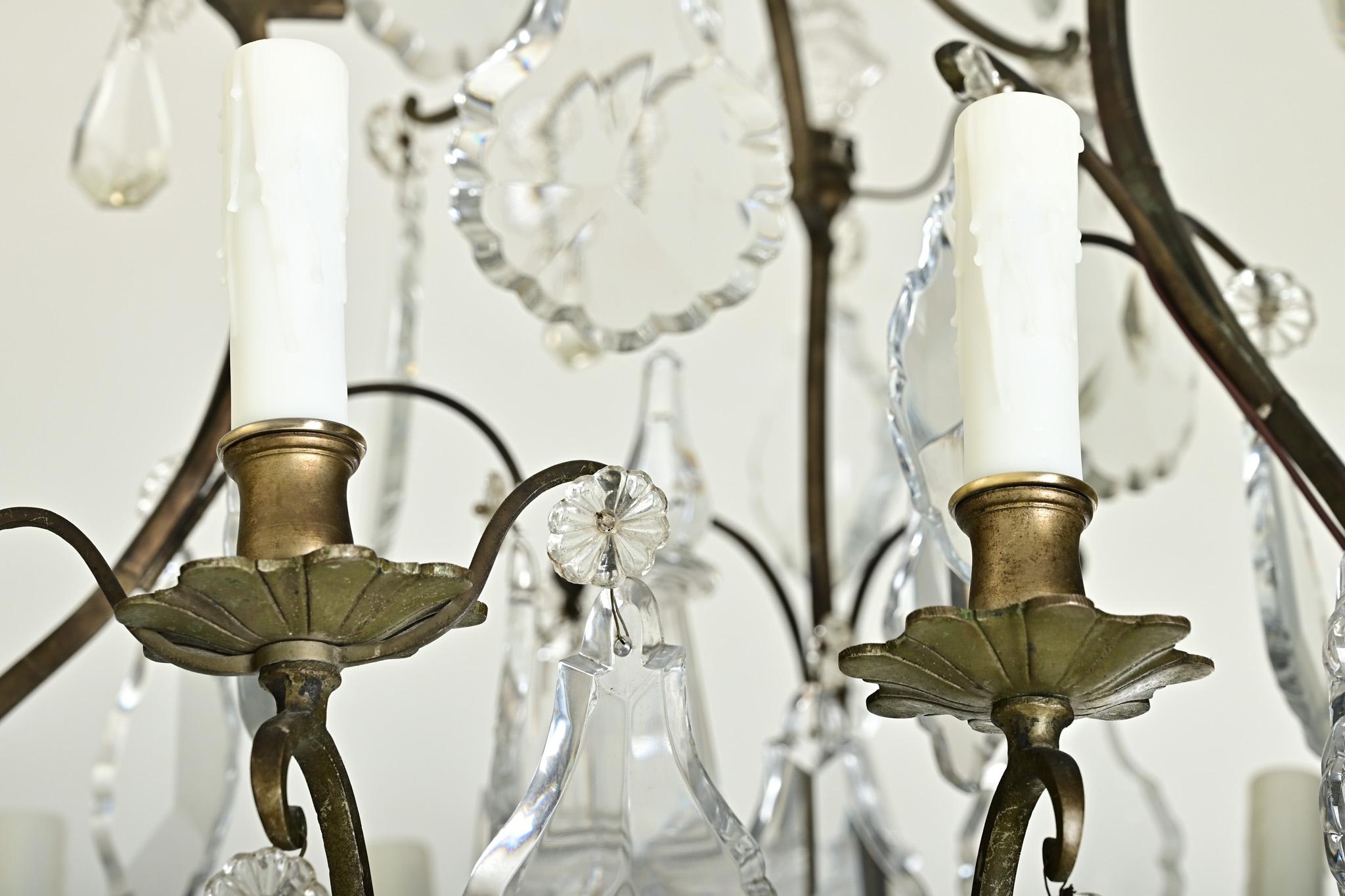 Lustre français du 19ème siècle de style Louis XVI en vente 8
