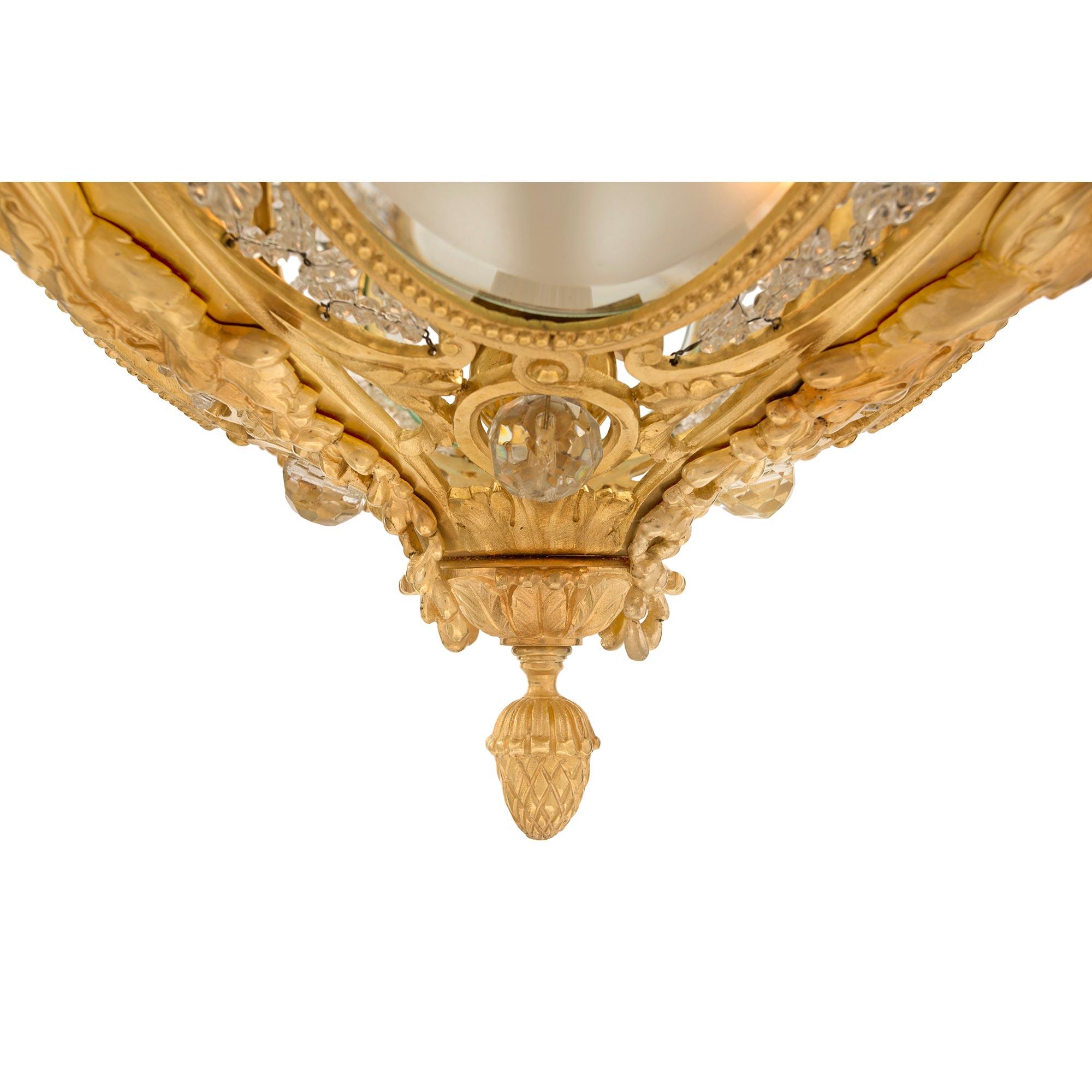 French 19th Century Louis XVI Style Chandelier in the Manner of Henry Dasson For Sale 2