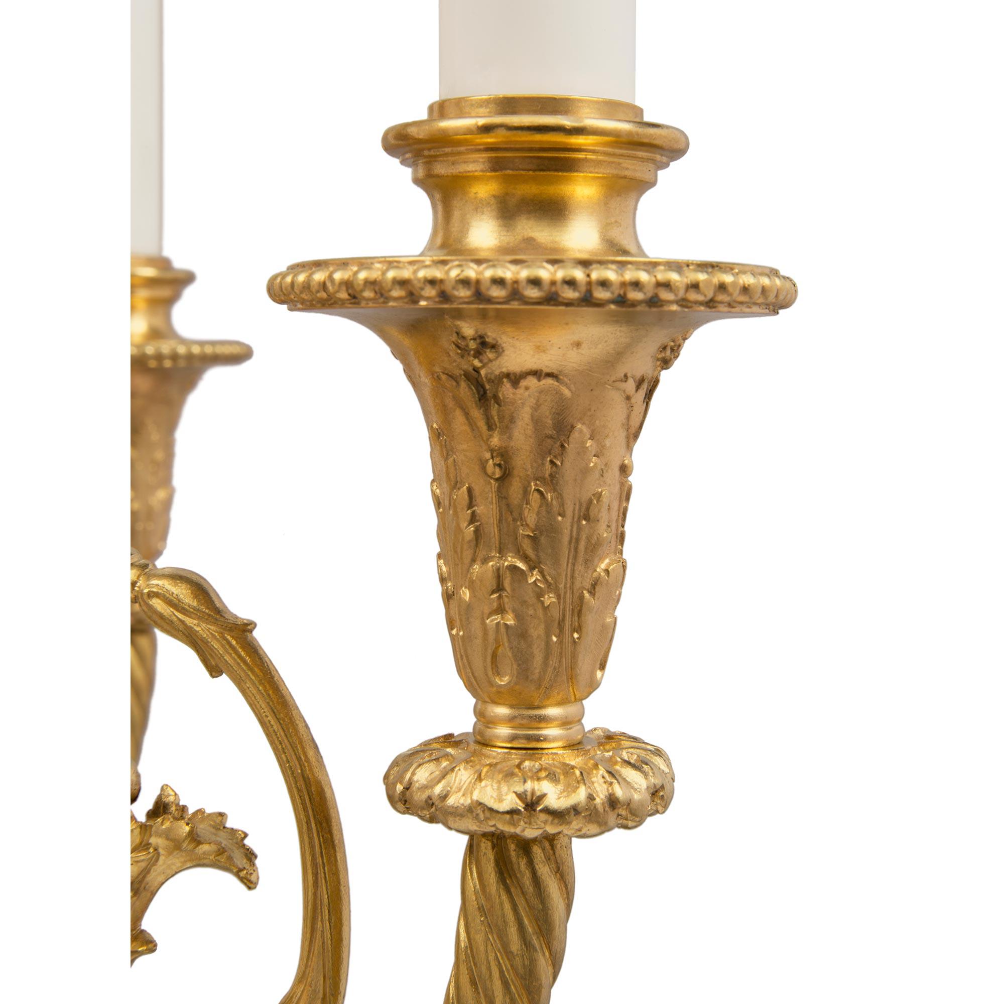 French 19th Century Louis XVI Style Chandelier, Signed F. Barbedienne, Paris For Sale 4
