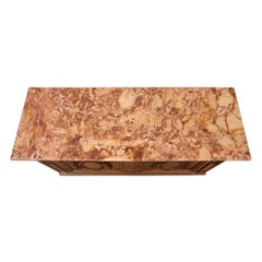 French 19th Century Louis XVI Style Cherrywood and Sarrancolin Marble Buffet