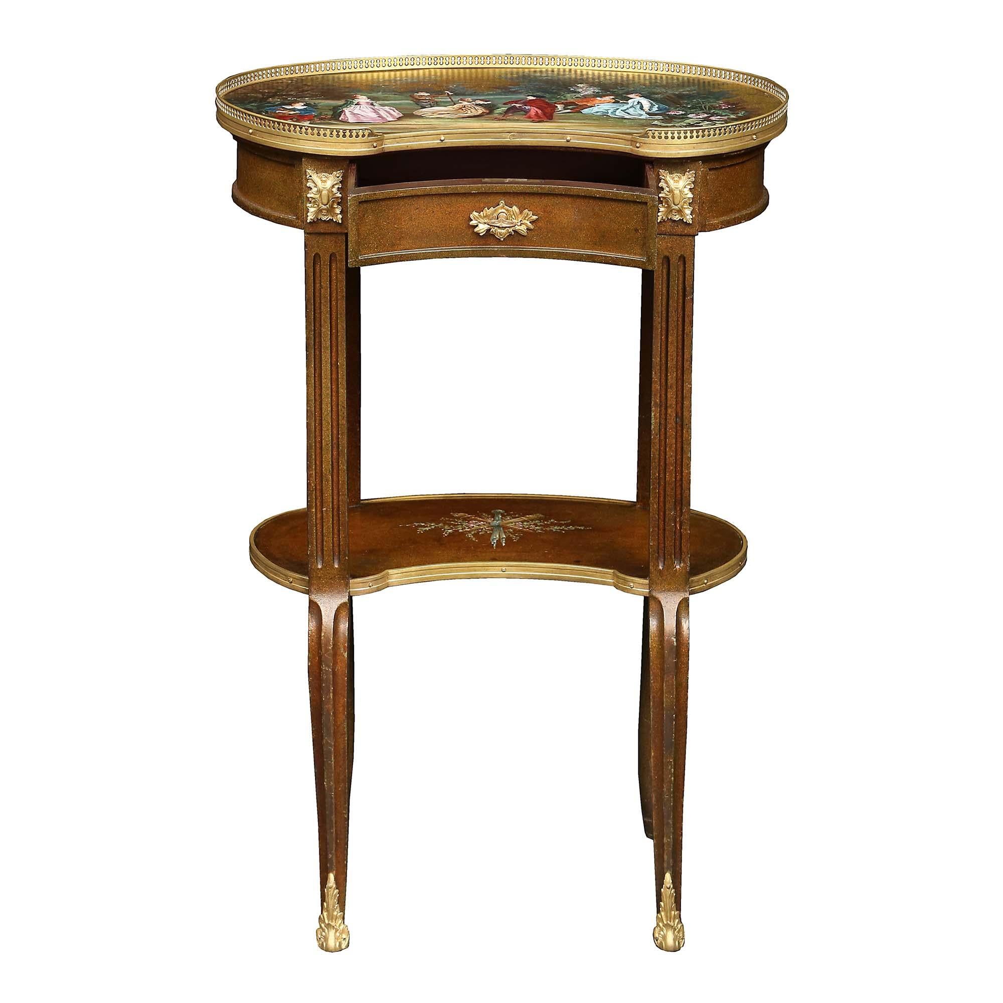 Wood French 19th Century Louis XVI Style circa 1880 Side Table For Sale