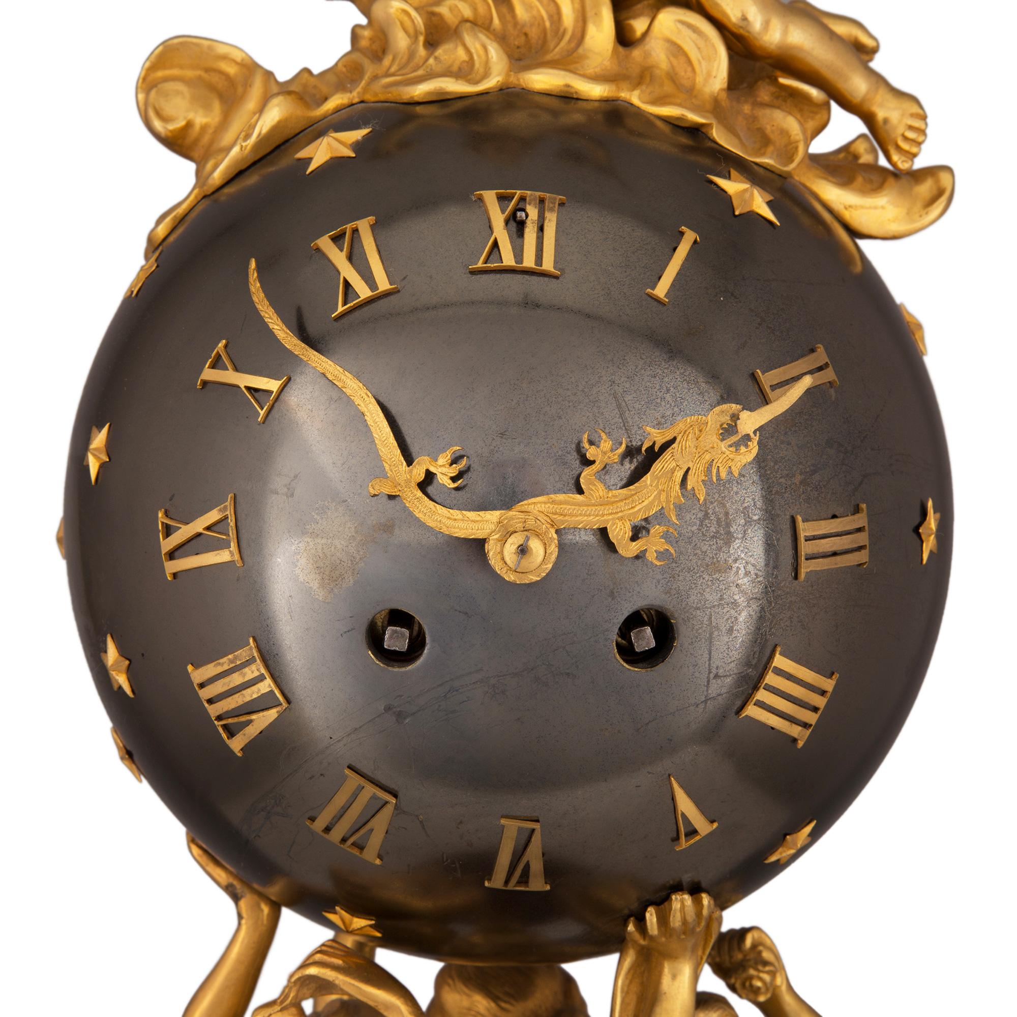 French 19th Century Louis XVI Style Clock, Stamped Vincent, 1855 For Sale 1