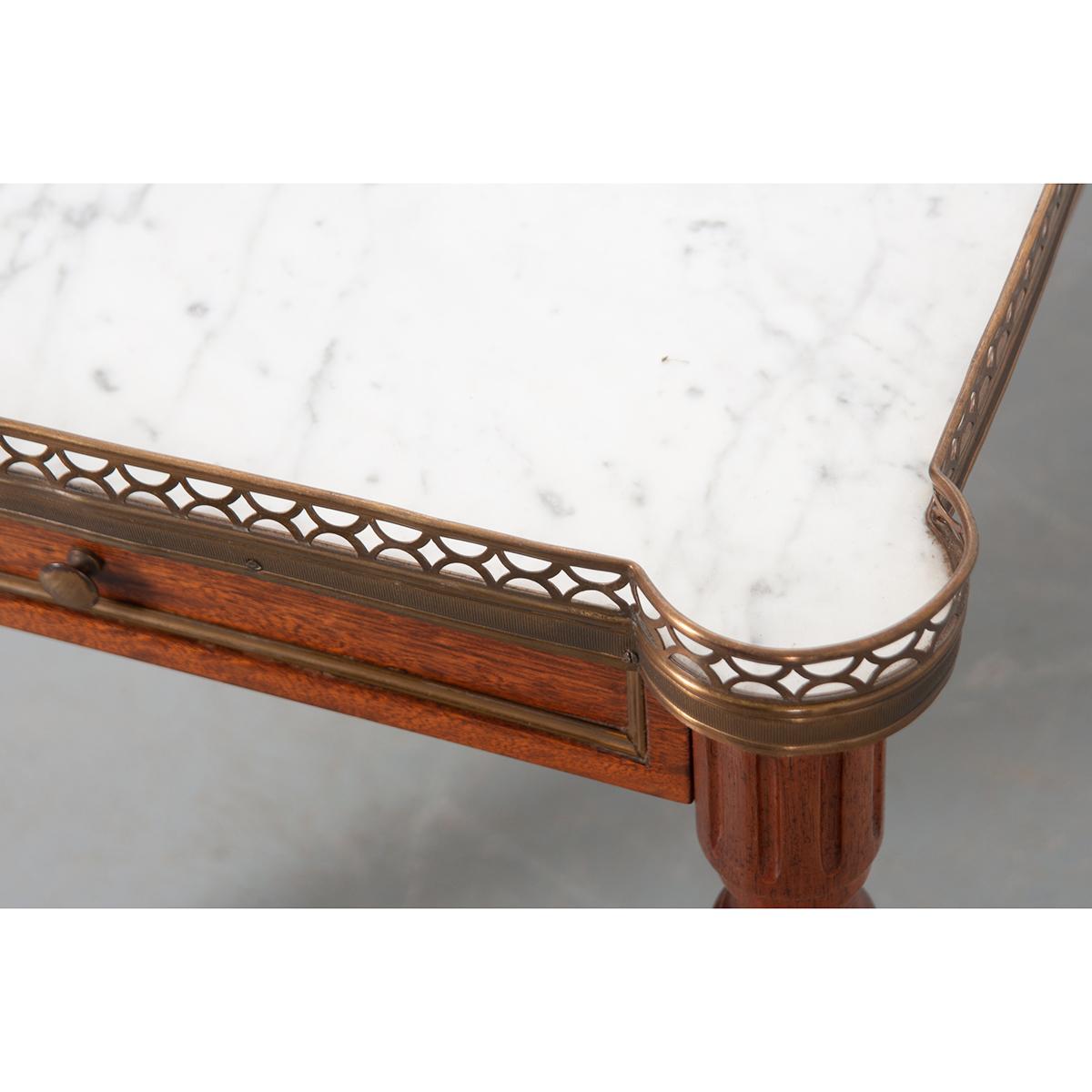 Mahogany French 19th Century Louis XVI-Style Cocktail Table