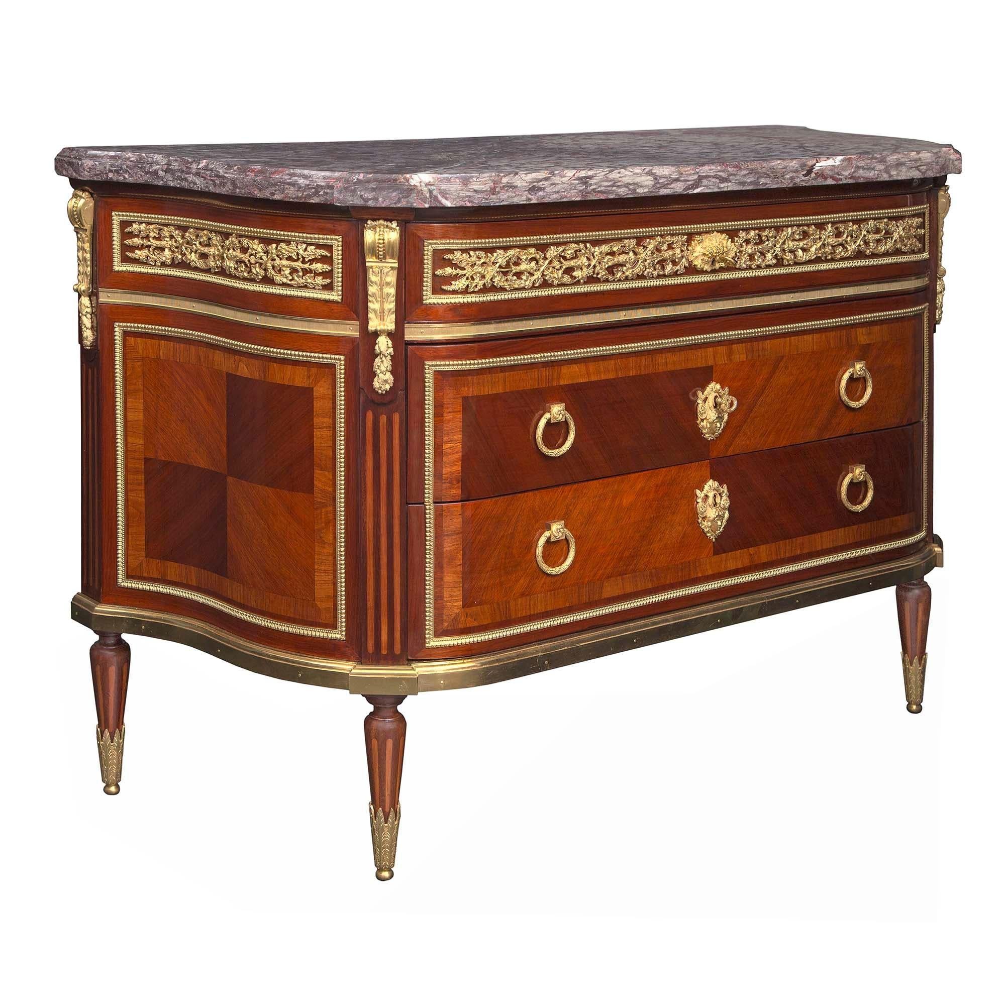 French 19th Century Louis XVI Style Commode Attributed to Paul Sormani In Good Condition In West Palm Beach, FL