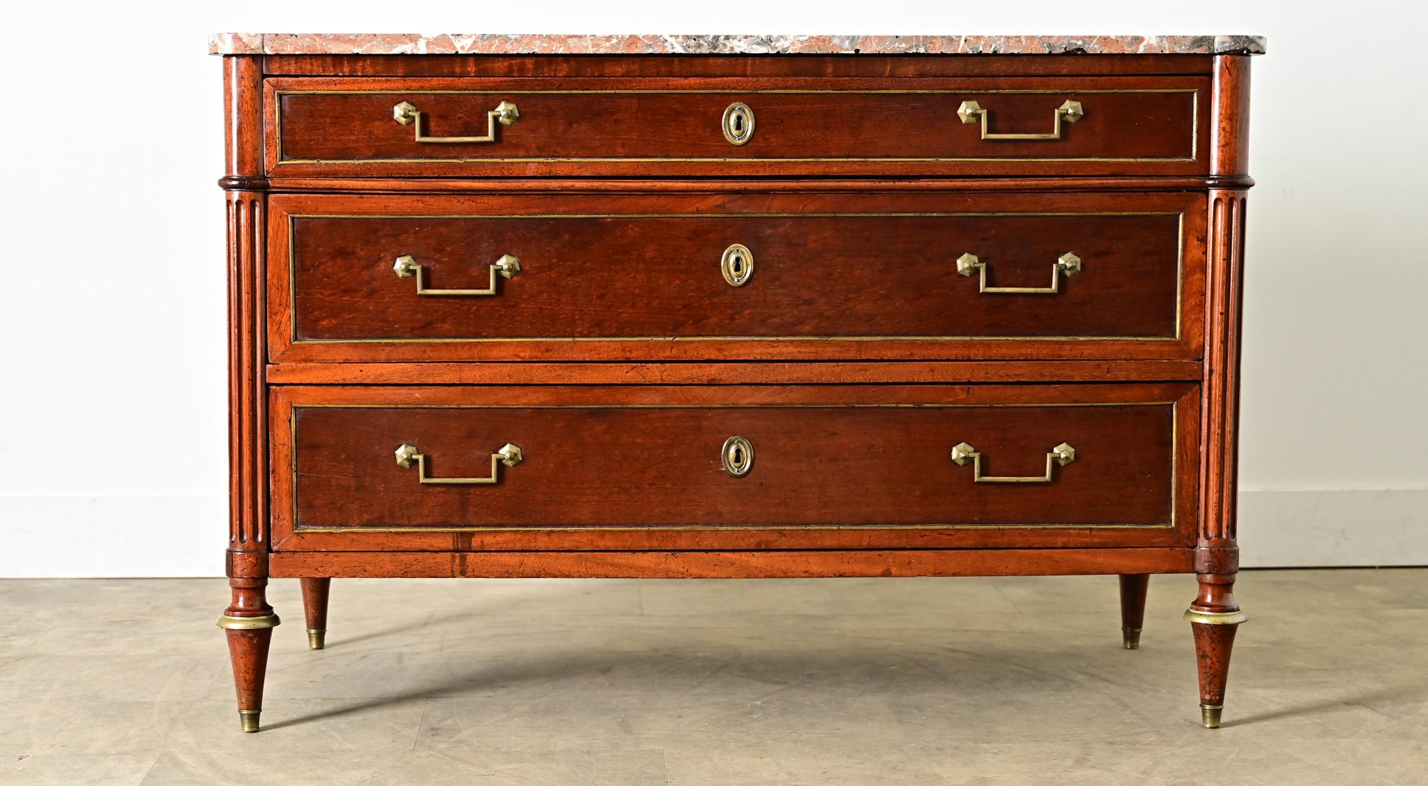 Pink Commode French 19th Century Louis XVI Style Commode For Sale at 1stDibs