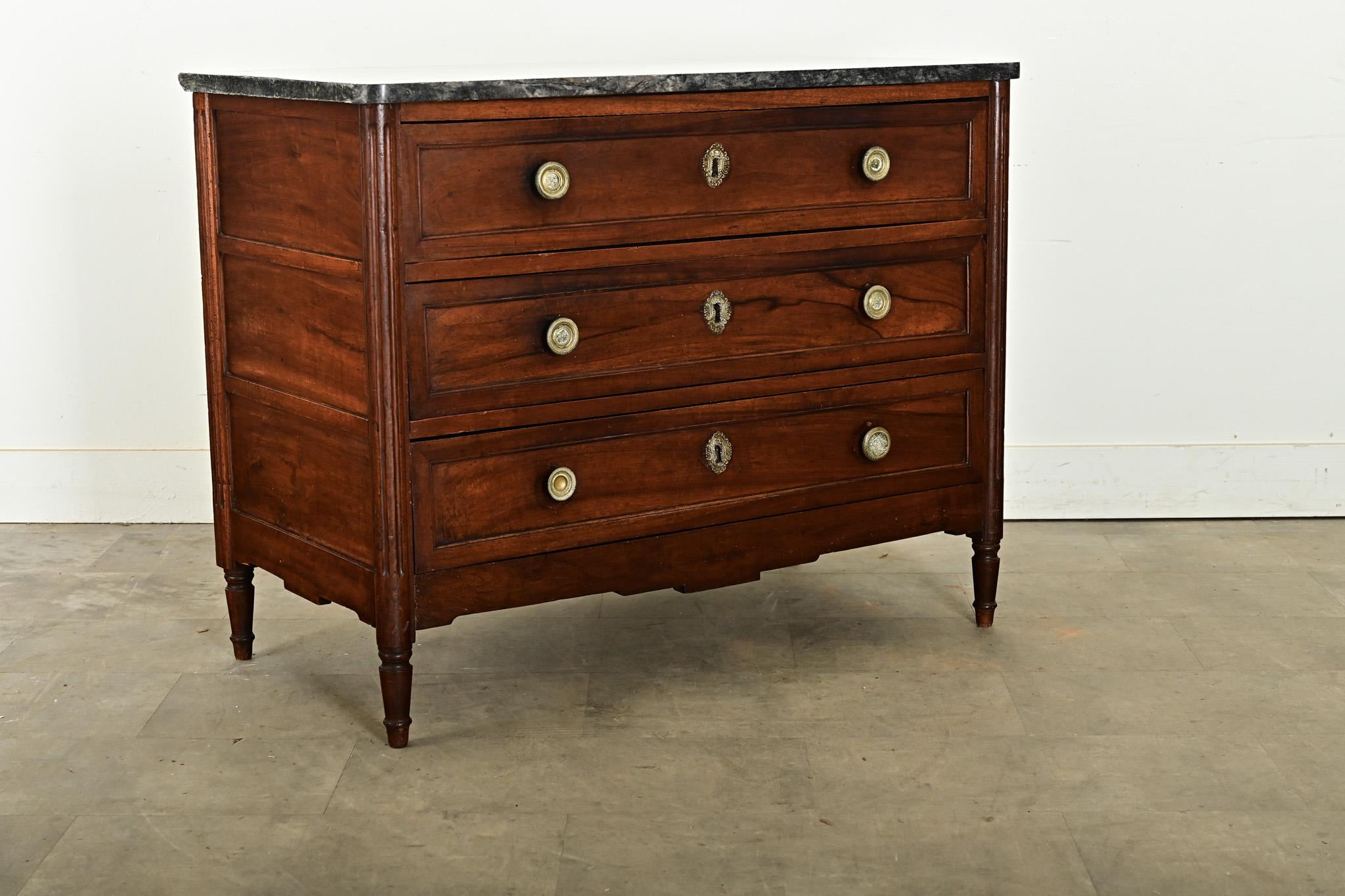 Brass French 19th Century Louis XVI Style Commode For Sale